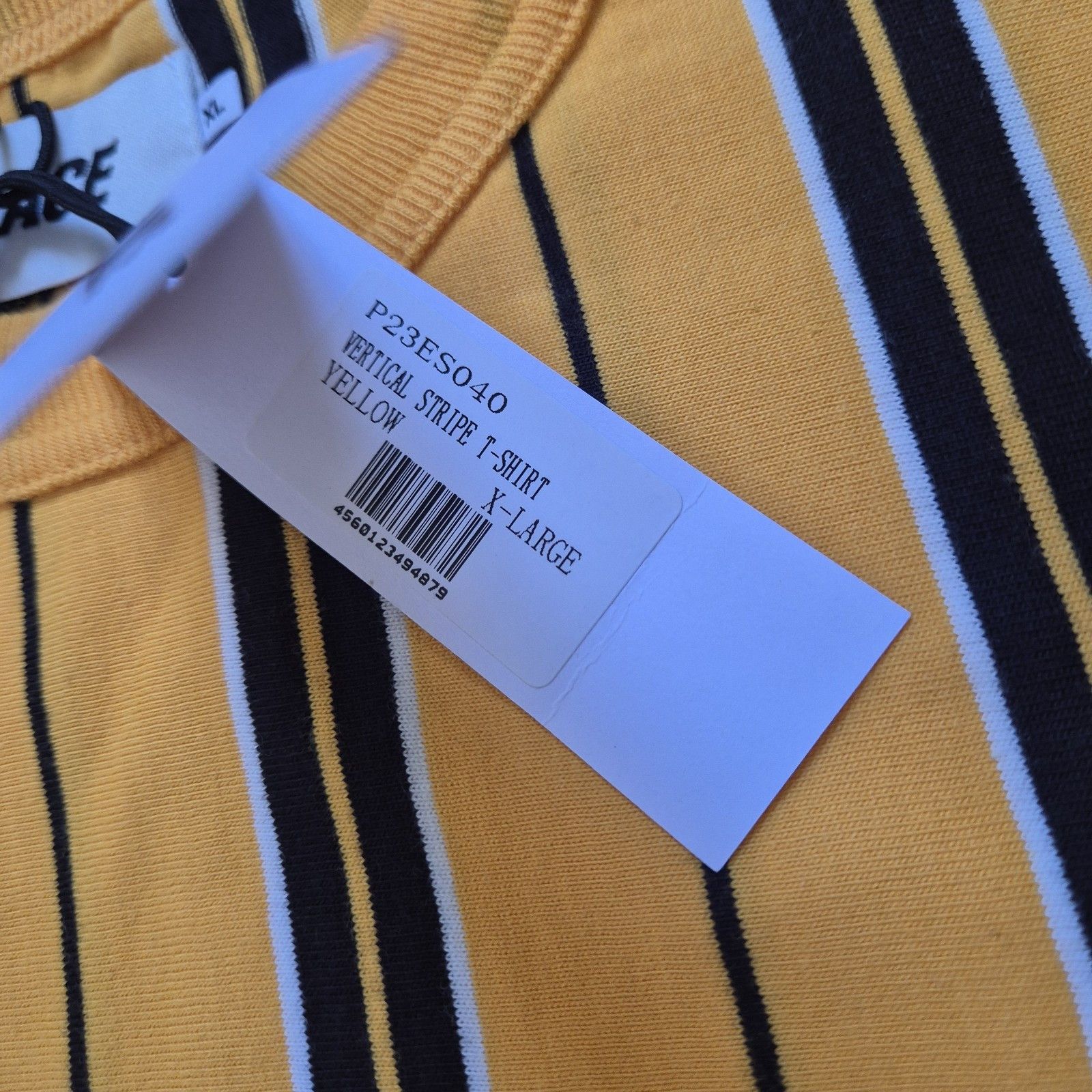 Palace Palace Vertical Stripe T-Shirt Yellow XL Brand New FW22 Size US XL / EU 56 / 4 - 4 Thumbnail