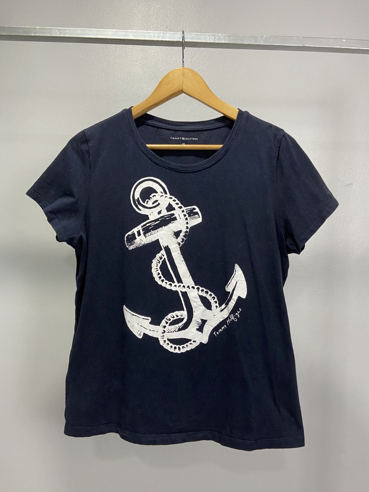 Tommy Hilfiger Tommy Hilfiger Bold Anchor Logo T shirt Size L / US 10 / IT 46 - 1 Thumbnail