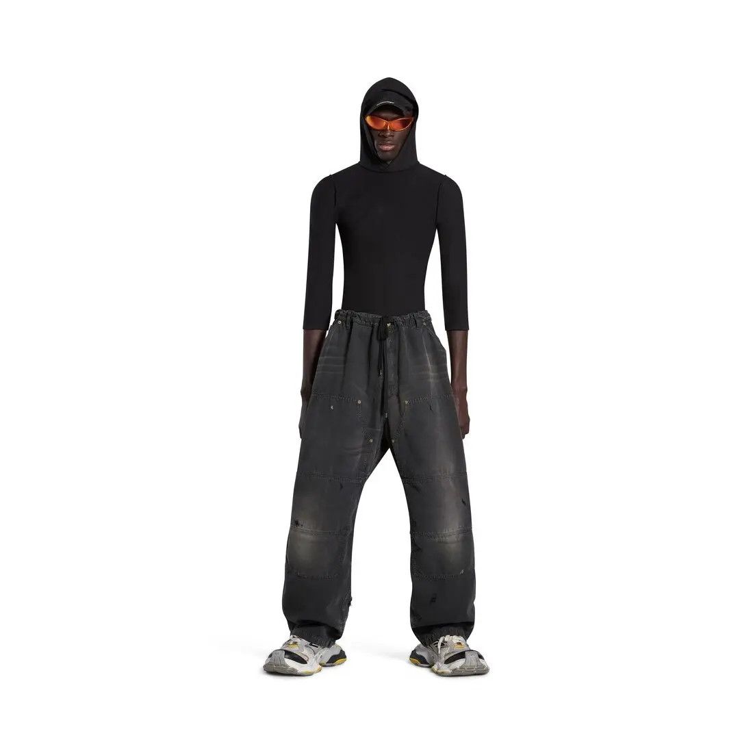 Balenciaga o1w1db10825 Double Knee Trouser Pants in Black Size US 38 / EU 54 - 2 Thumbnail