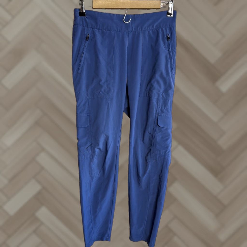 Athleta Athleta Chelsea Cargo Pant Pull On 28" Tapered Polyester Stretch Blue Womens 2 Size 26" / US 2 / IT 38 - 1 Thumbnail