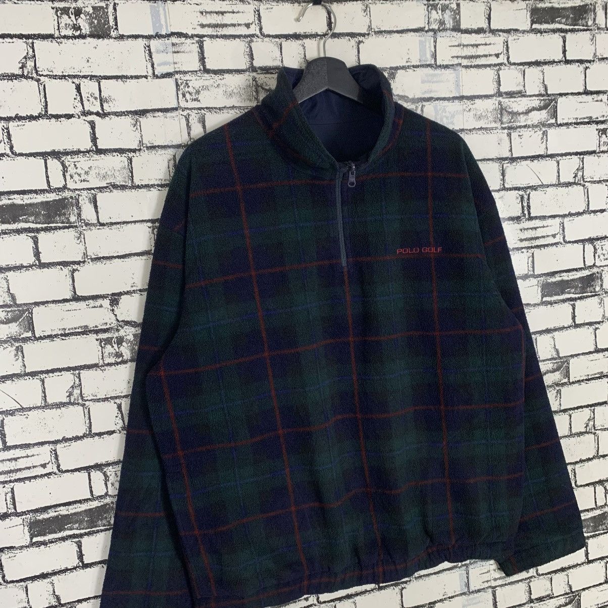 Designer × Polo Ralph Lauren × Vintage Vintage Ralph Lauren Polo Golf Half Zip Fleece Jacket Size US L / EU 52-54 / 3 - 3 Thumbnail