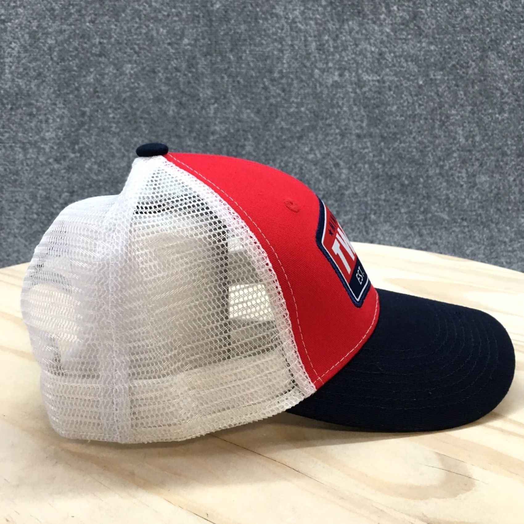 Twins Minnesota Twins Trucker Hat Mens Red OS Adjustable Curved Brim Embroidered Logo Size ONE SIZE - 6 Thumbnail