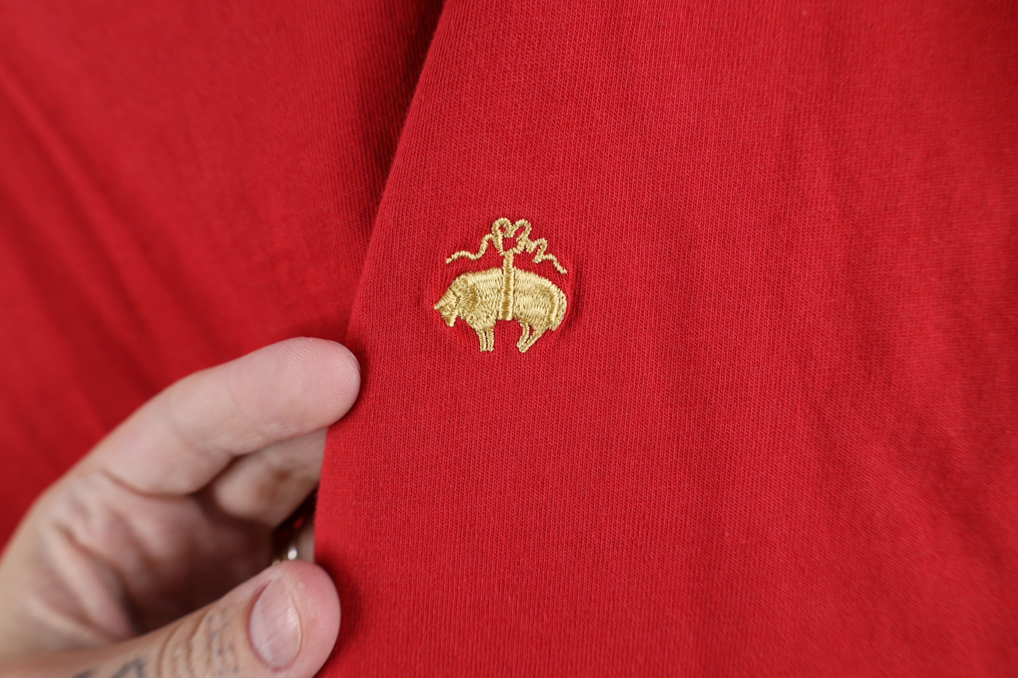 Brooks Brothers Vintage 90s Brooks Brothers Short Sleeve T-Shirt Red Cotton Size US L / EU 52-54 / 3 - 4 Thumbnail