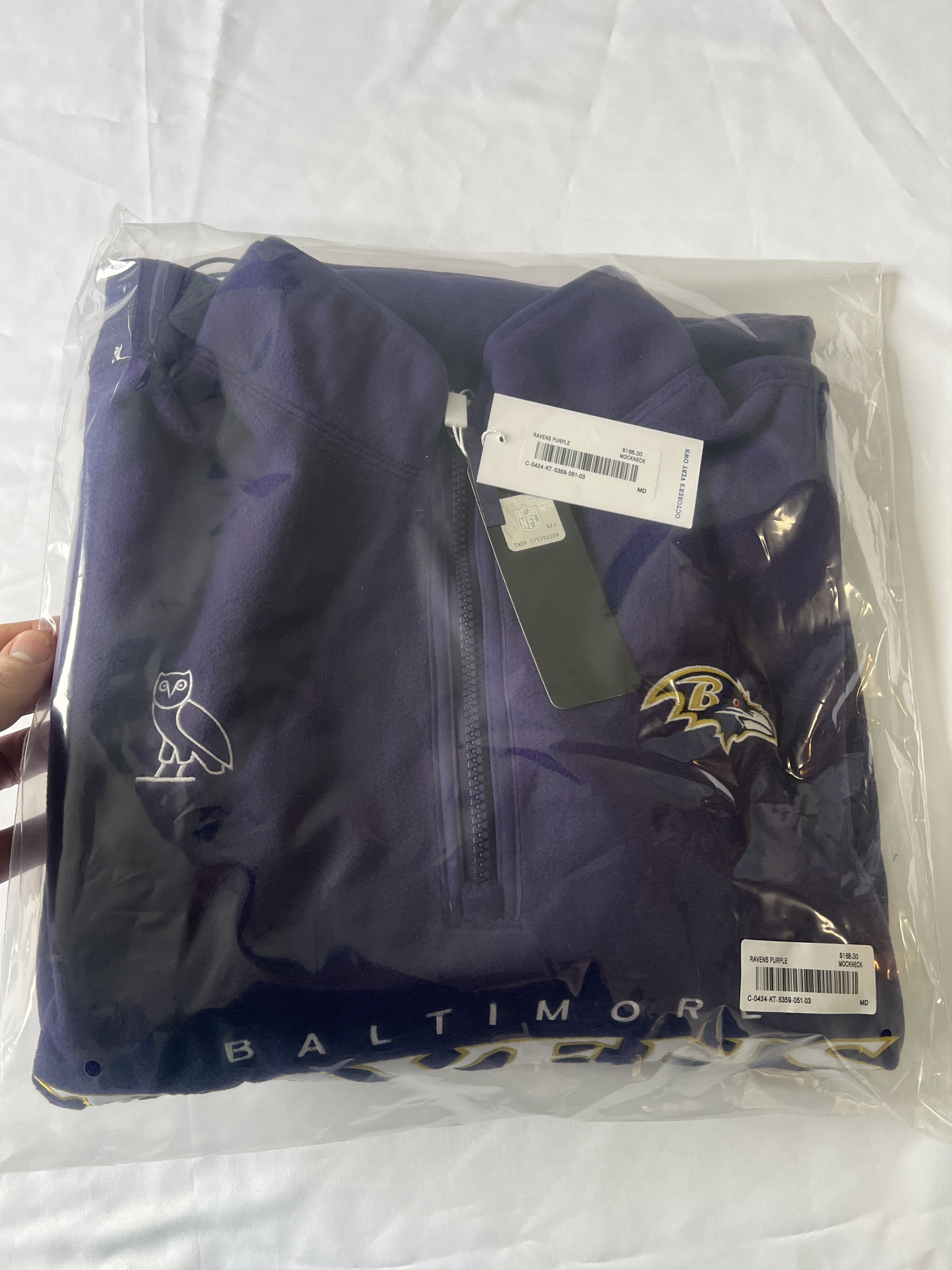 NFL OVO x NFL x Polartec RAVENS MOCK NECK QUARTER-ZIP FLEECE Size US M / EU 48-50 / 2 - 2 Thumbnail