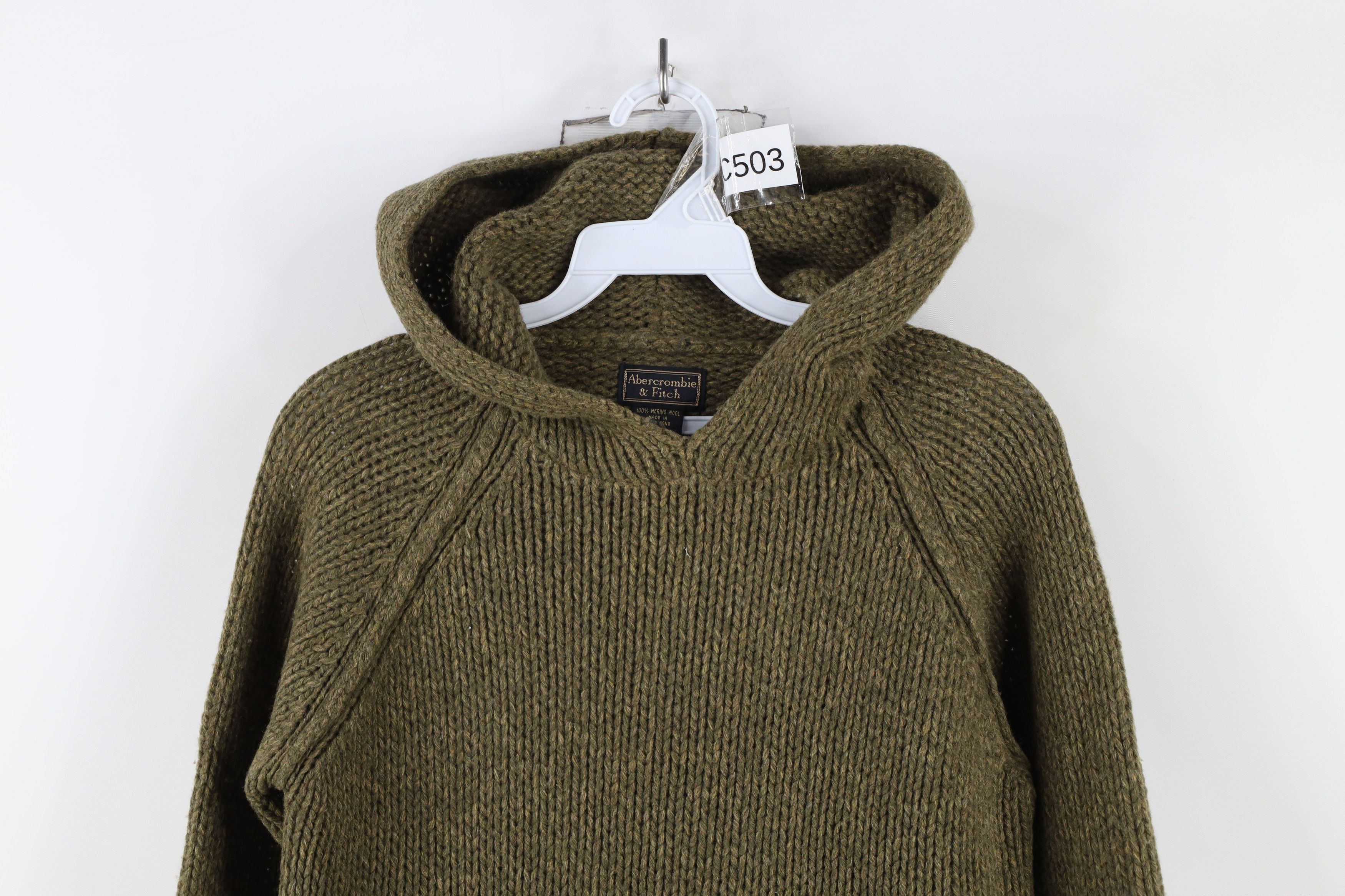 Abercrombie & Fitch × Vintage Vintage 90s Y2K Abercrombie & Fitch Merino Wool Hoodie Size M / US 6-8 / IT 42-44 - 2 Thumbnail