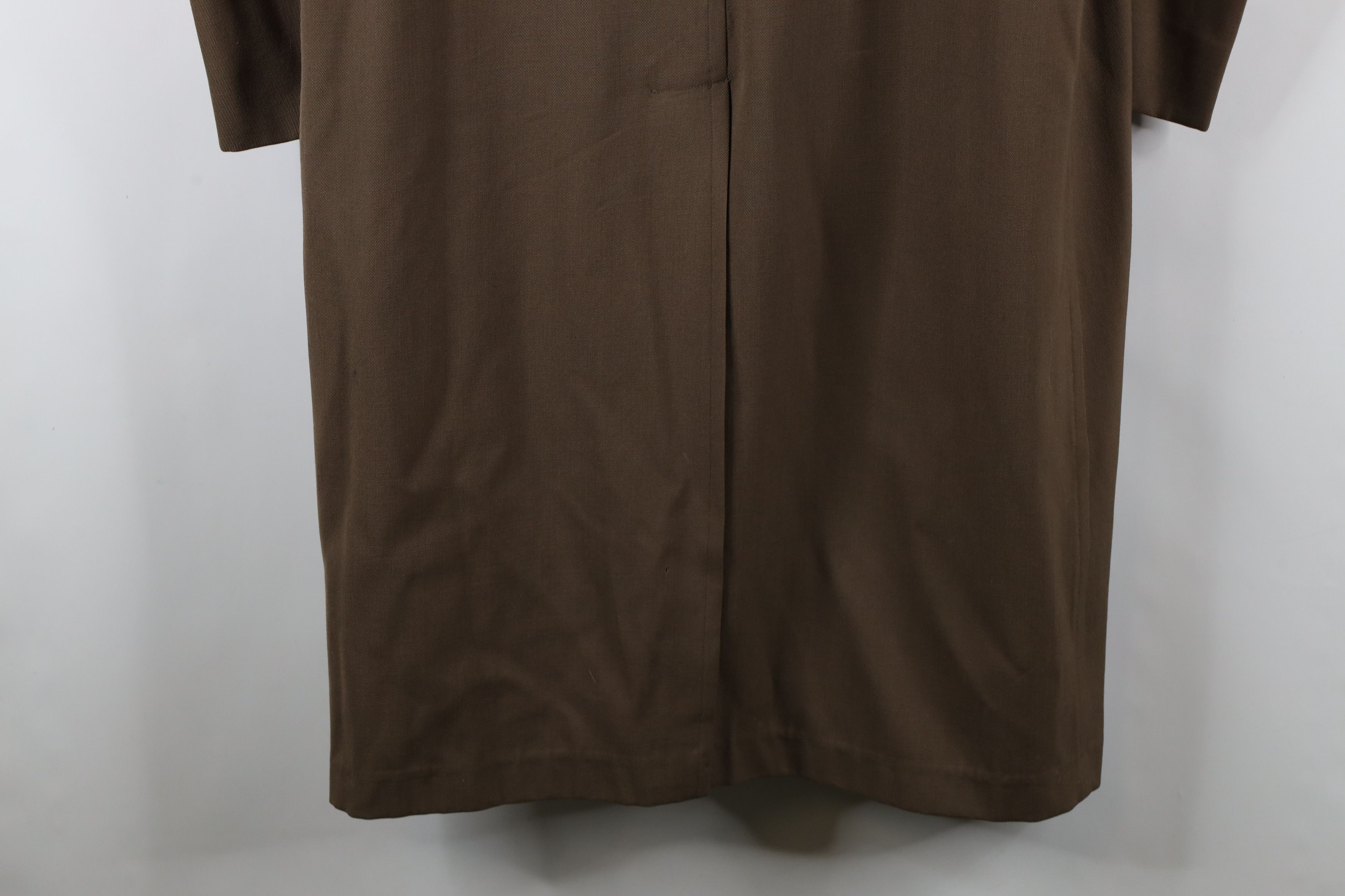 Vintage Vintage 50s 60s Rockabilly Wool Rayon Gabardine Trench Coat Size US XXL / EU 58 / 5 - 16 Thumbnail