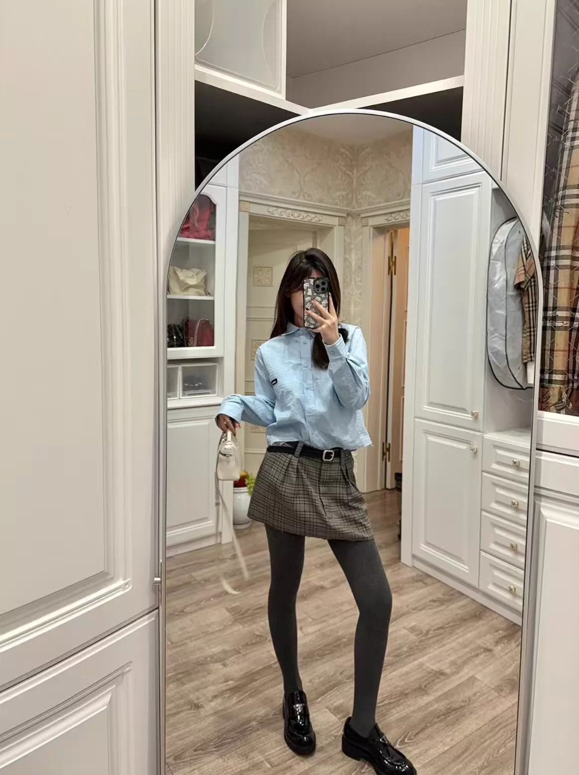 Miu Miu Miu Miu 23 Sky Blue All Over Logo Shirt Size XS / US 0-2 / IT 36-38 - 9 Thumbnail