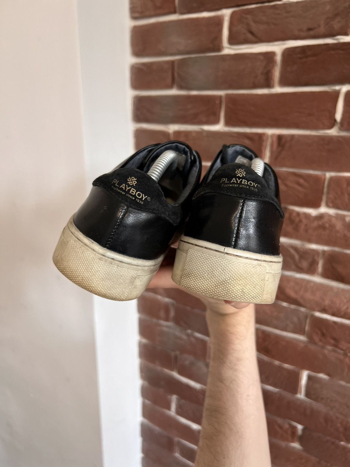 Playboy Vintage Playboy Court 7US Black Hype Leather Low Sneakers Size US 7 / EU 40 - 6 Thumbnail