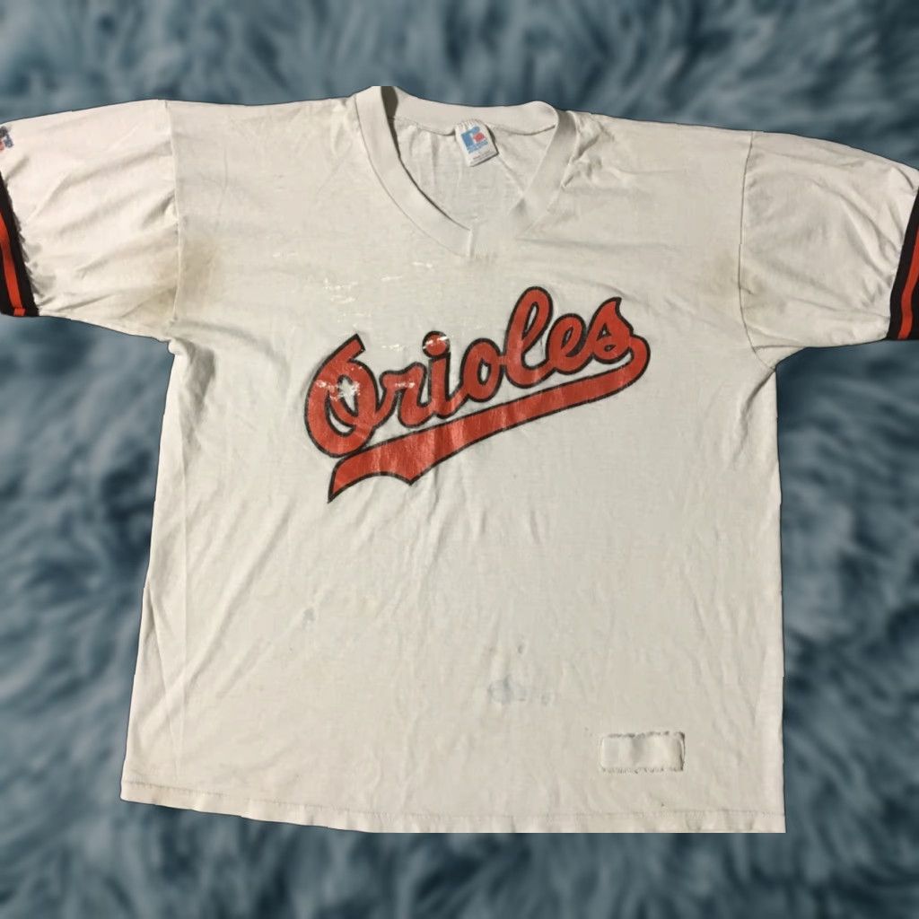 Russell Athletic VINTAGE Baltimore Orioles Russell Athletic Shirt M Baseball Grunge 90s Distressed White USA USA Maryland 70s 80s Punk Retro Rock Sports University NS Size US M / EU 48-50 / 2 - 1 Thumbnail