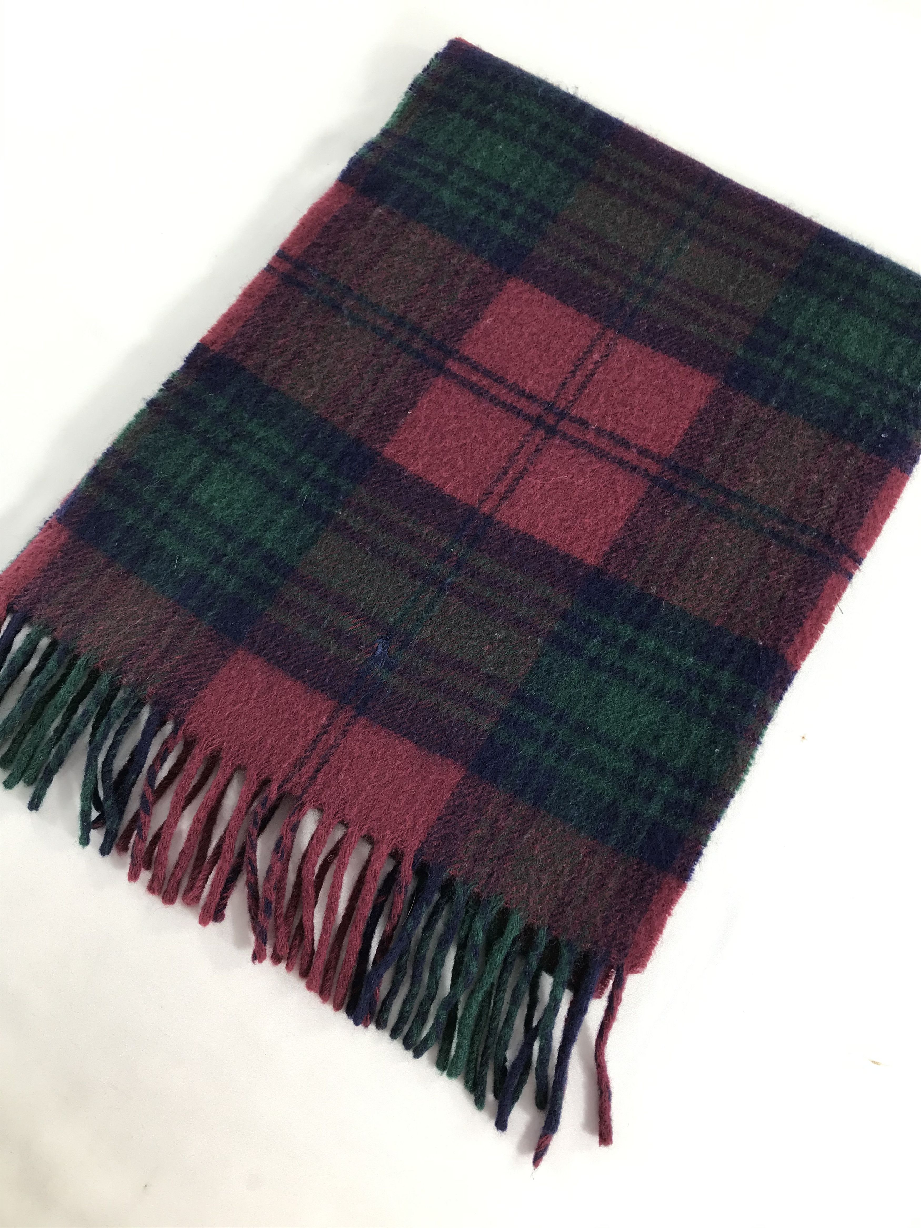 Polo Ralph Lauren Polo Ralph Lauren Tartan Wool Scarf Muffler V488 Size ONE SIZE - 3 Thumbnail