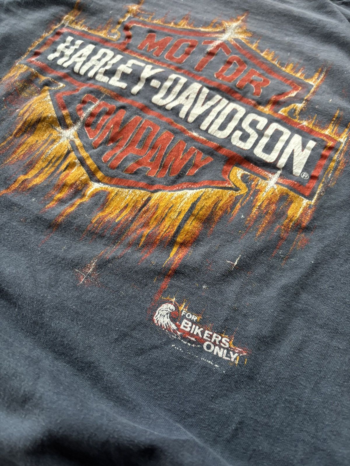 Harley Davidson Grail 80s Harley Davidson Flame T-Shirt “For Bikers Only” Size US S / EU 44-46 / 1 - 2 Thumbnail