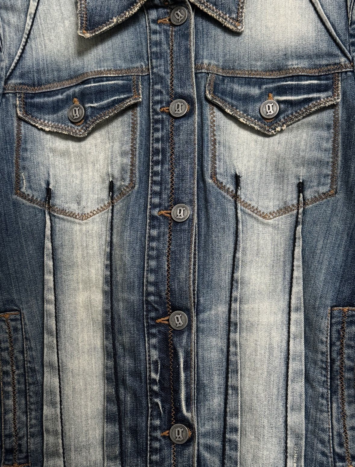 John Galliano Galliano "Cherub & Heraldry" Denim Jacket SS07 Size S / US 4 / IT 40 - 6 Thumbnail