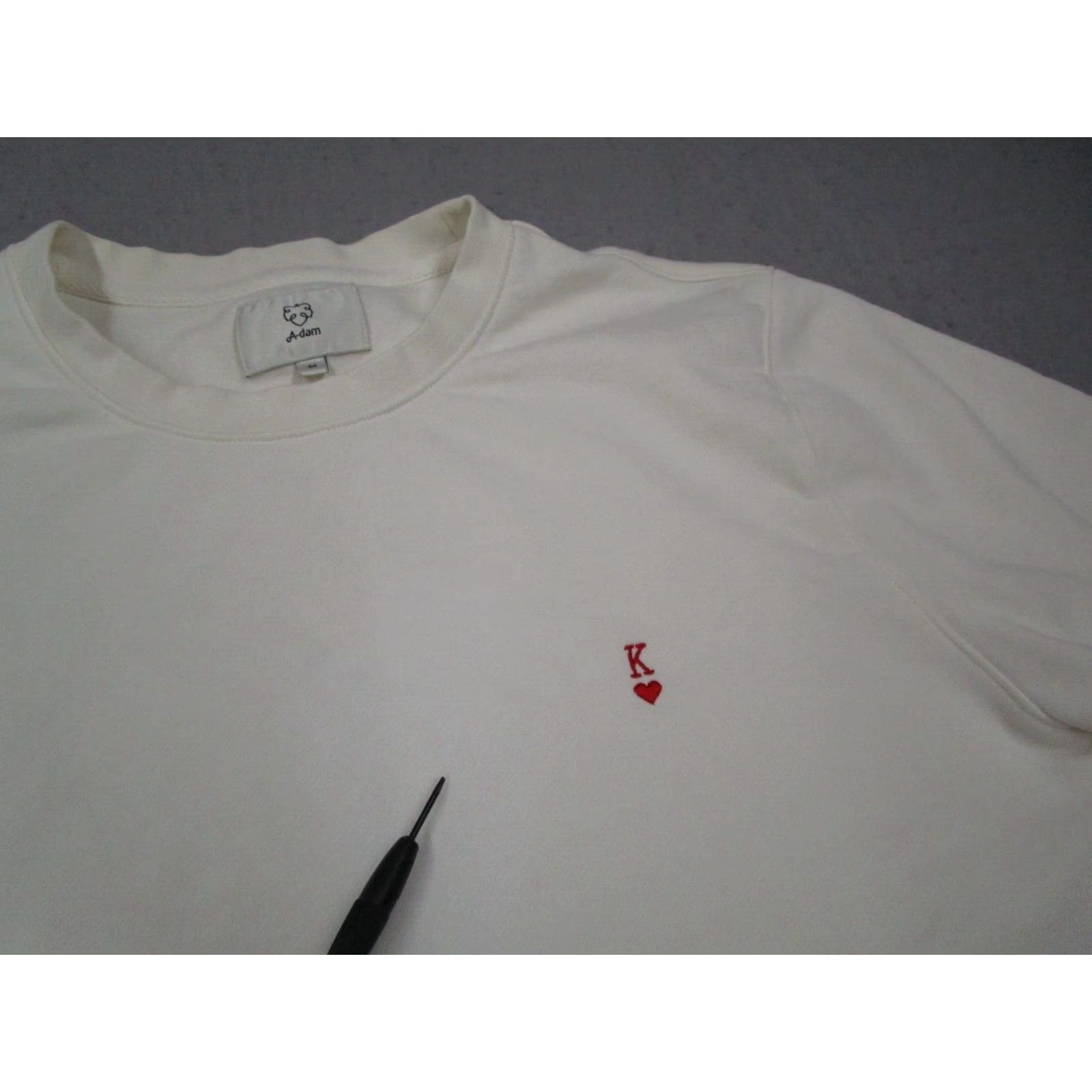Vintage A-Dam King of Hearts White Organic Long Sleeve Pullover Sweatshirt Mens Medium Size US M / EU 48-50 / 2 - 5 Thumbnail