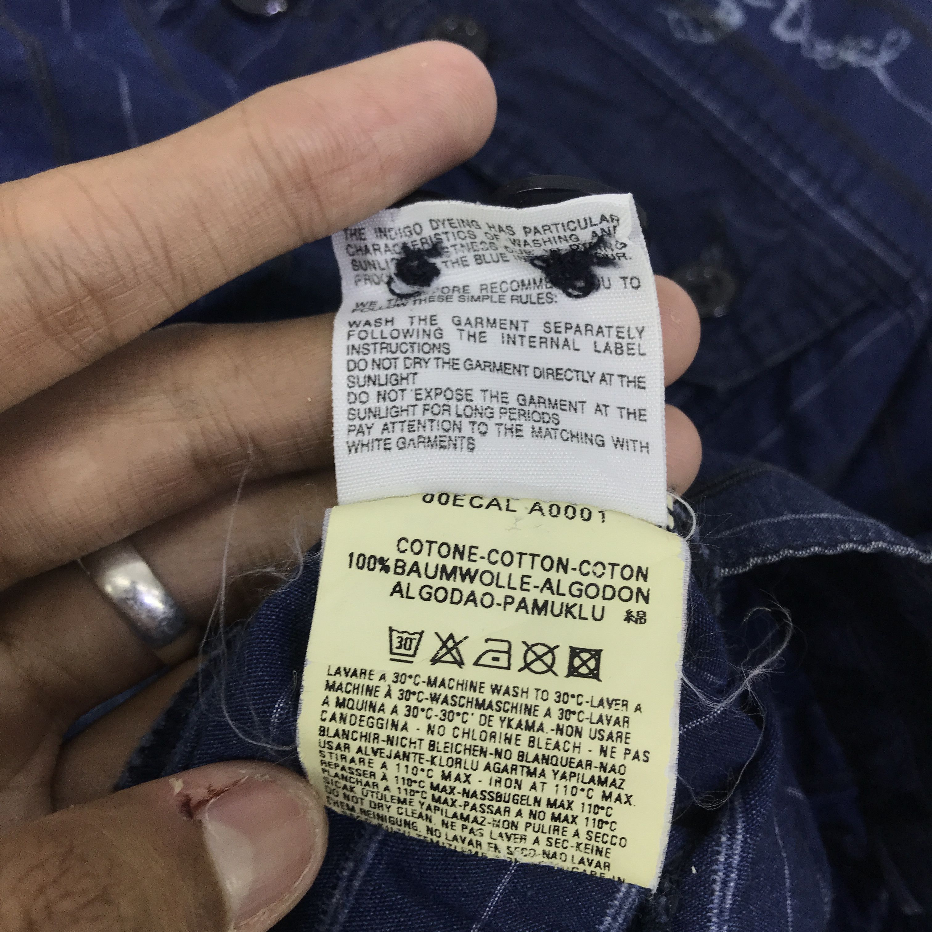Diesel Vintage Diesel Button Ups indigo Jacket K125B8 Size US L / EU 52-54 / 3 - 16 Thumbnail
