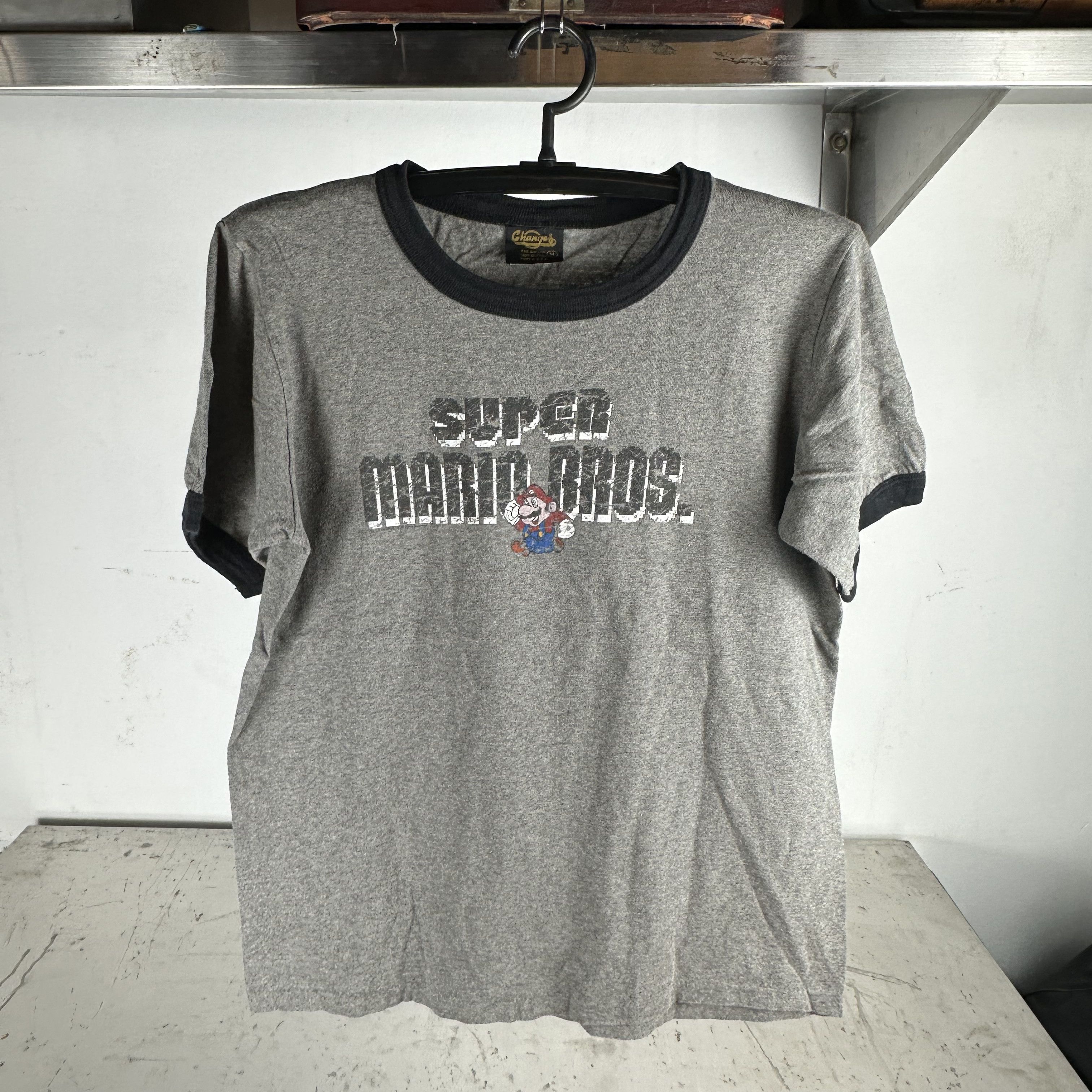 Vintage ​Vintage 90s Super Mario Bros Nintendo Promo Ringer T-shirt Size US M / EU 48-50 / 2 - 1 Thumbnail