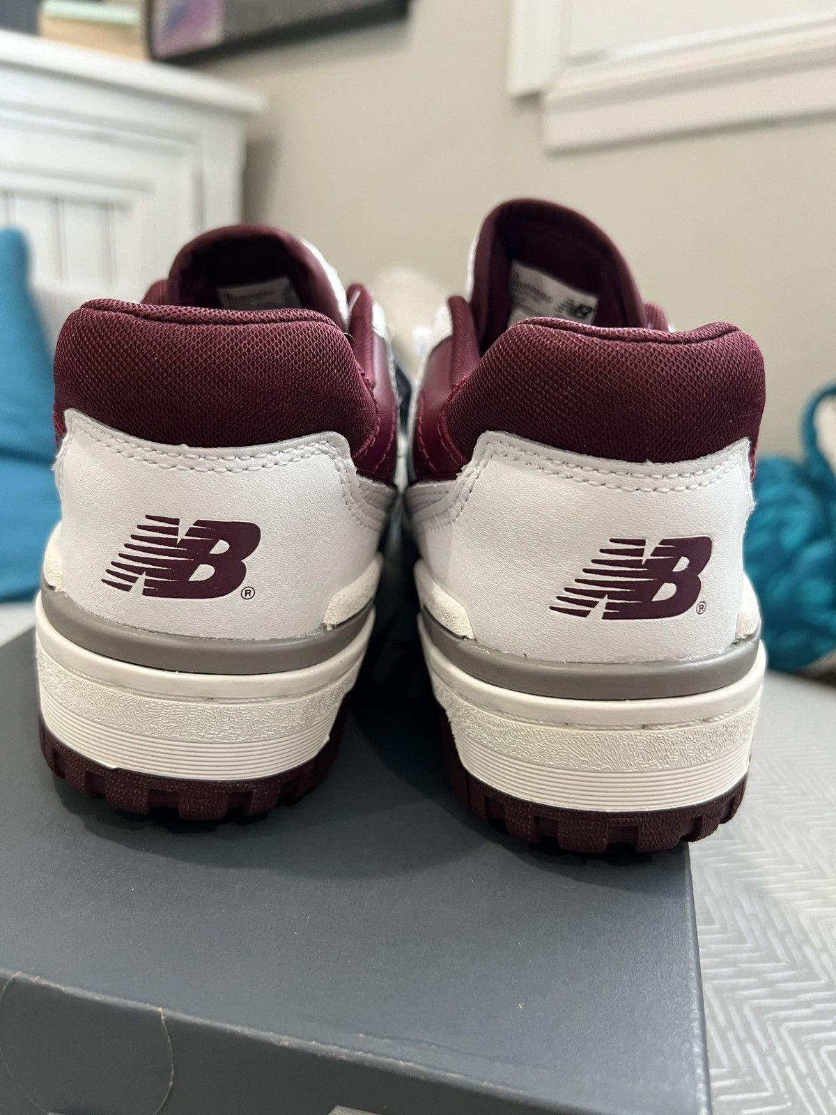 New Balance New Balance 550 Burgundy Turquoise/Cyan BB550WBG Size US 4 / IT 34 - 8 Thumbnail