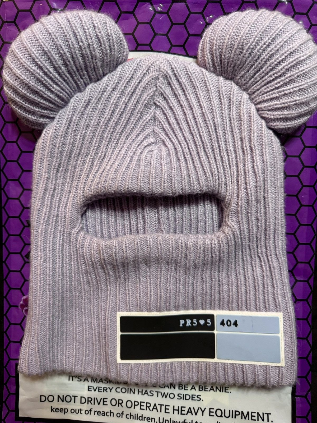 image of Jose Wong Prada Beanie in Lavender, Men's