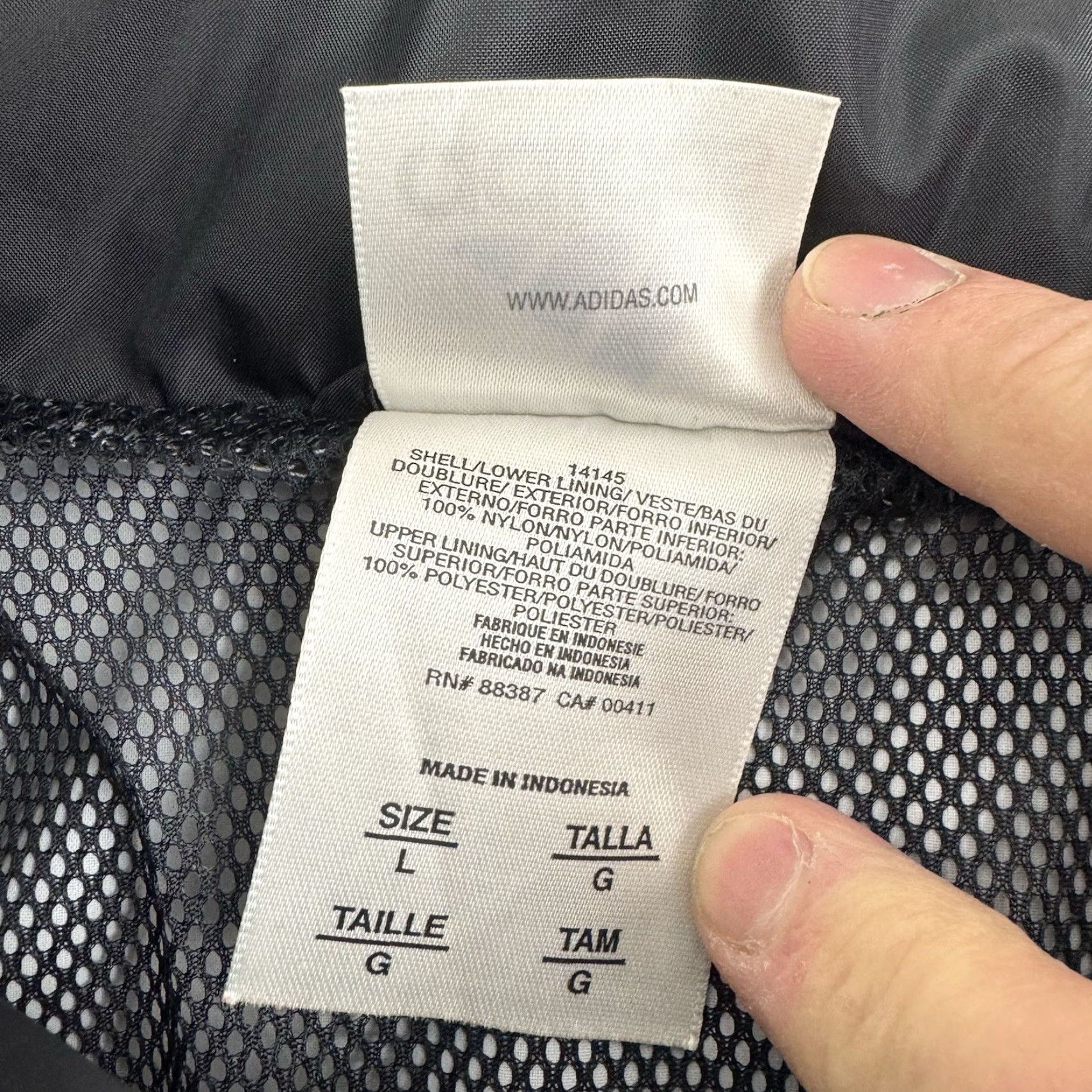 Adidas VINTAGE Adidas Windbreaker Jacket Adult Large Full Zip Collared Y2K Lightweight Black Men L Windbreaker 90s Sports Mens Size US L / EU 52-54 / 3 - 7 Thumbnail