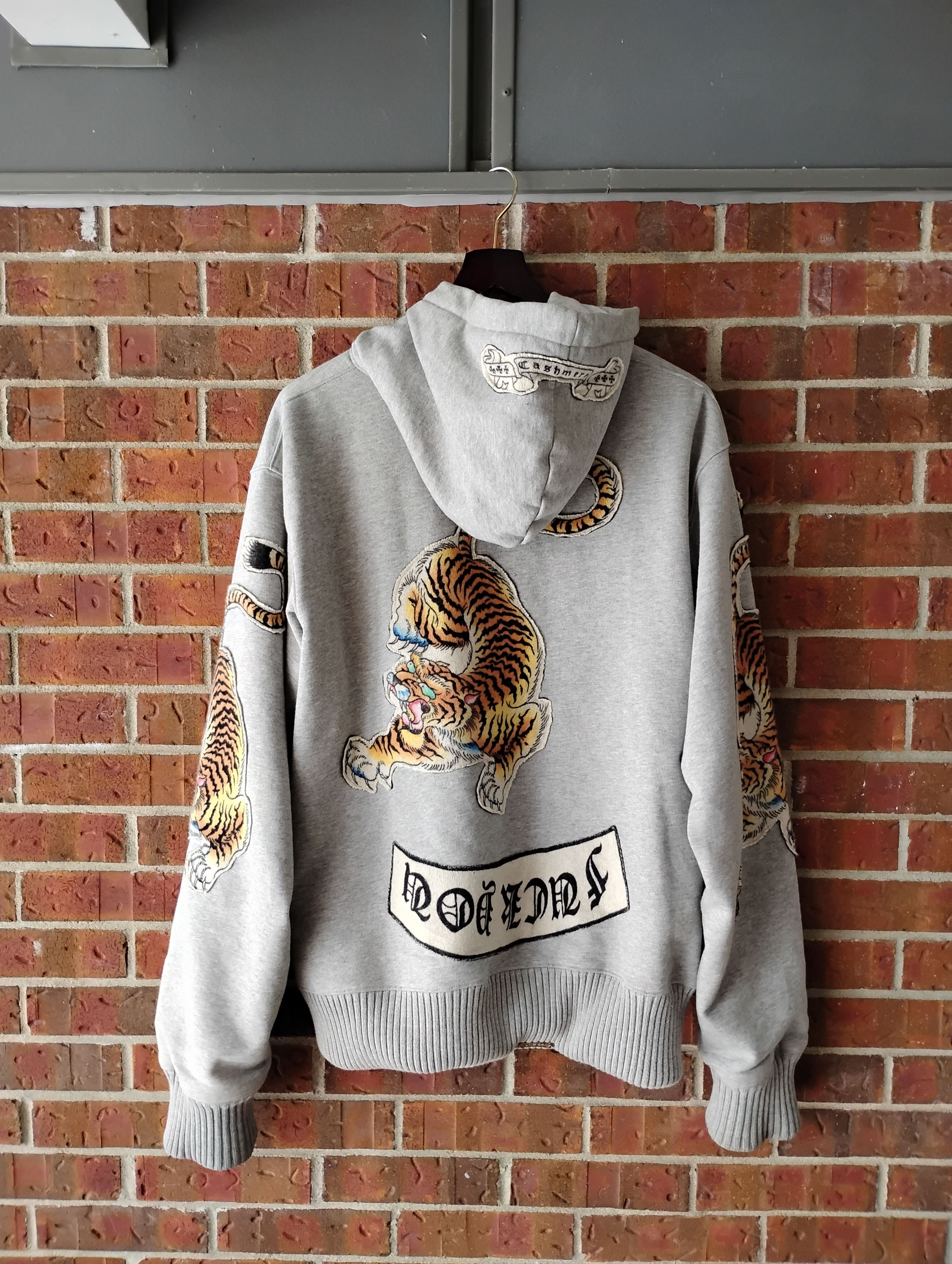 A&G rock Amal Guessous tiger patch hoodie