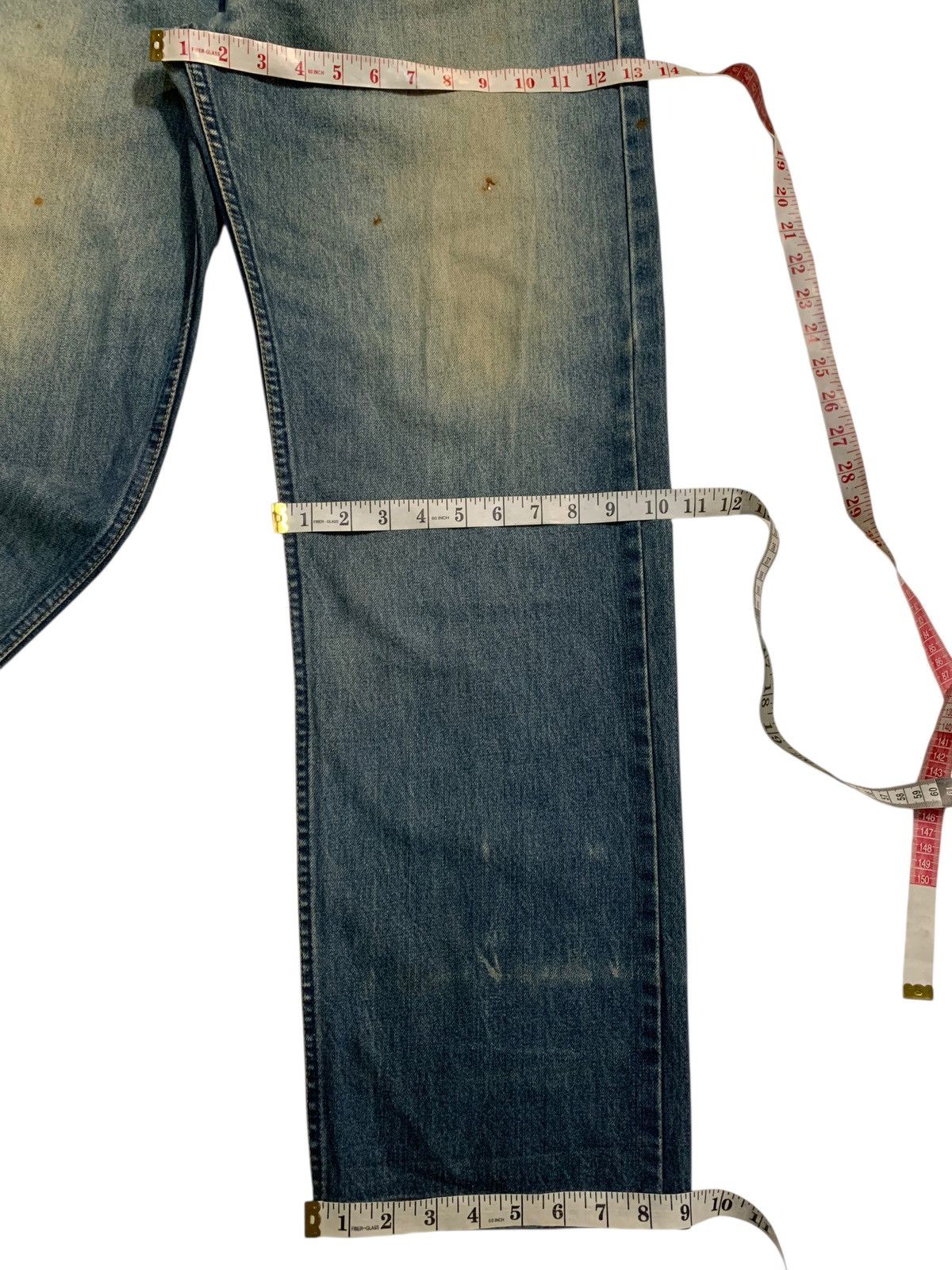Levi's VINTAGE LEVIS 512 FADED & RUSTY DISTRESSED DENIM Size US 35 - 25 Thumbnail