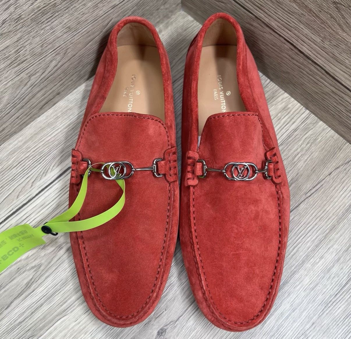 Louis Vuitton Louis Vuitton Porto Vecchio Red Circle Logo Loafers J41 Size US 8 / EU 41 - 3 Thumbnail