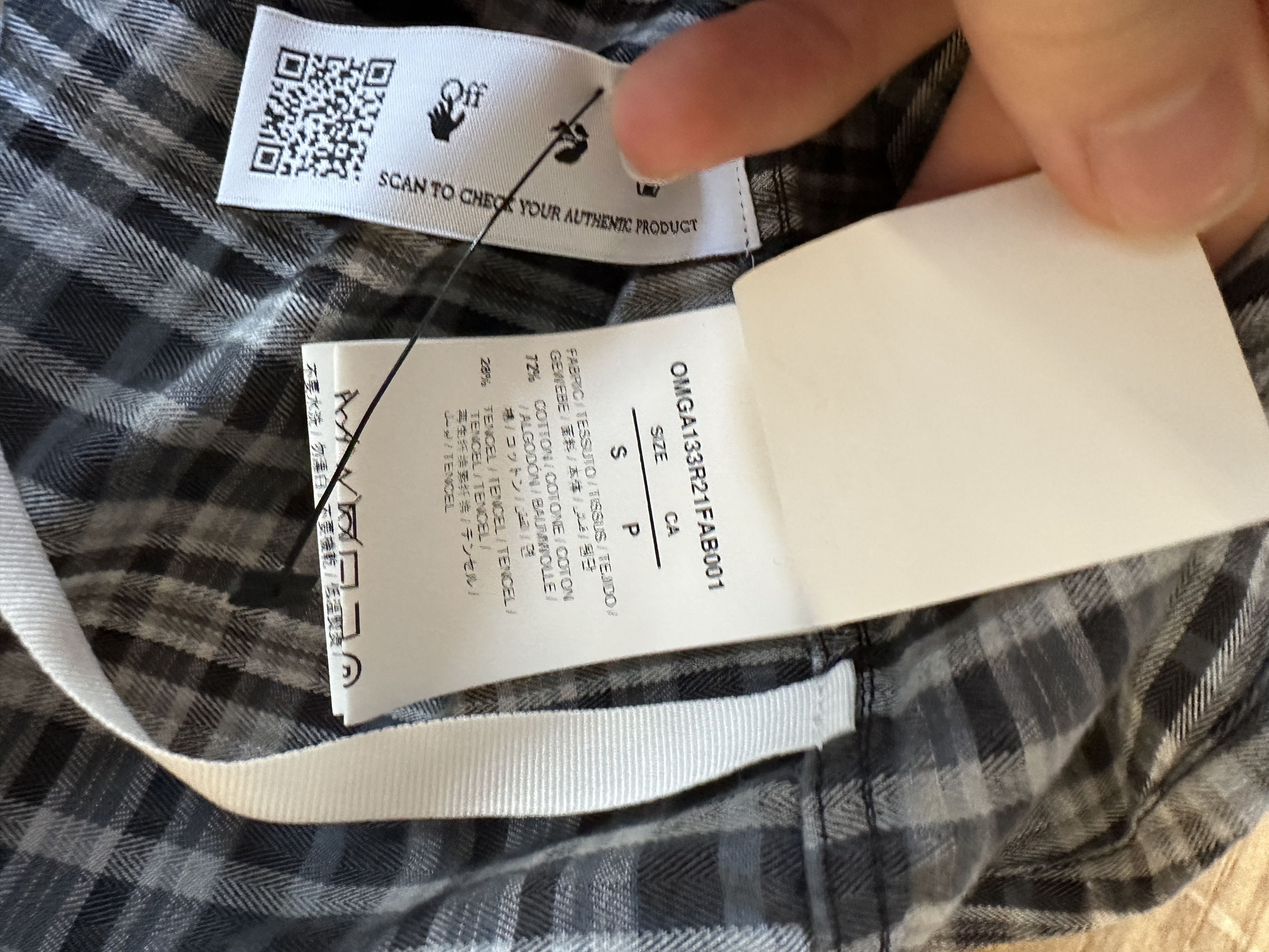 Off-White Off-White 'Hands' Flannel Size US S / EU 44-46 / 1 - 7 Thumbnail