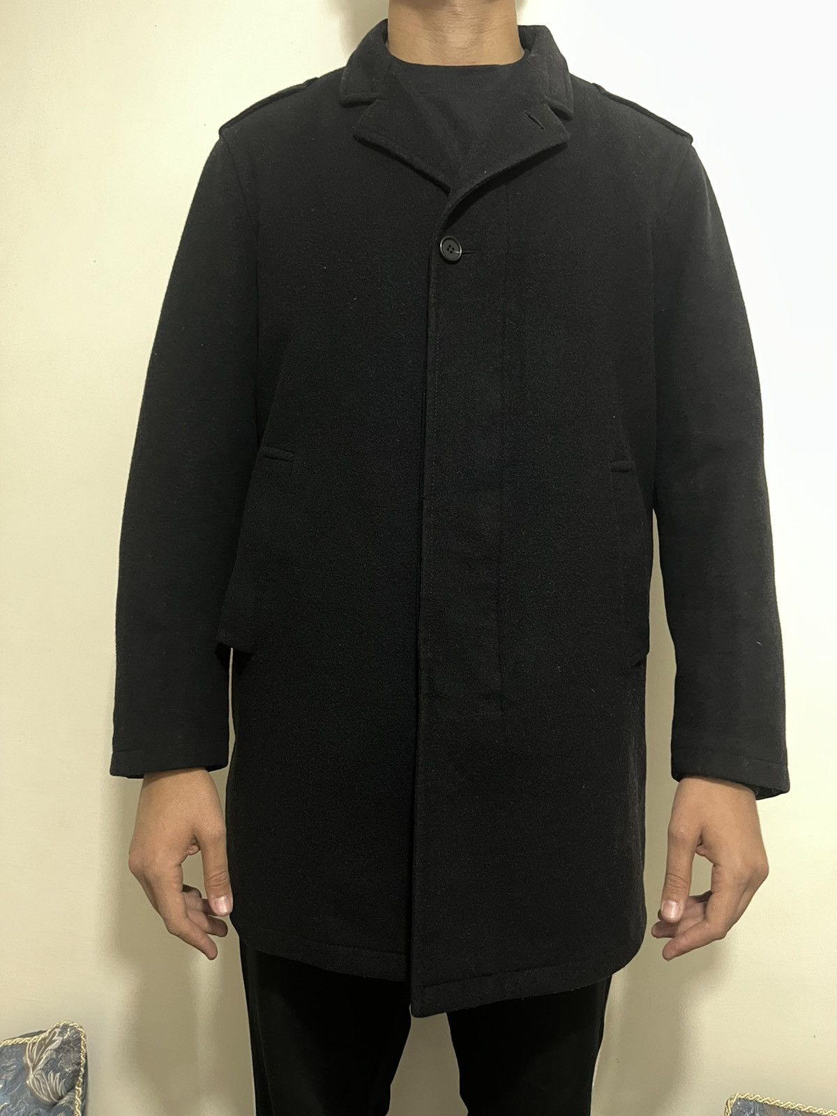 Prada PRADA Men’s black Wool coat size L (52) SGV810 Size US L / EU 52-54 / 3 - 11 Thumbnail