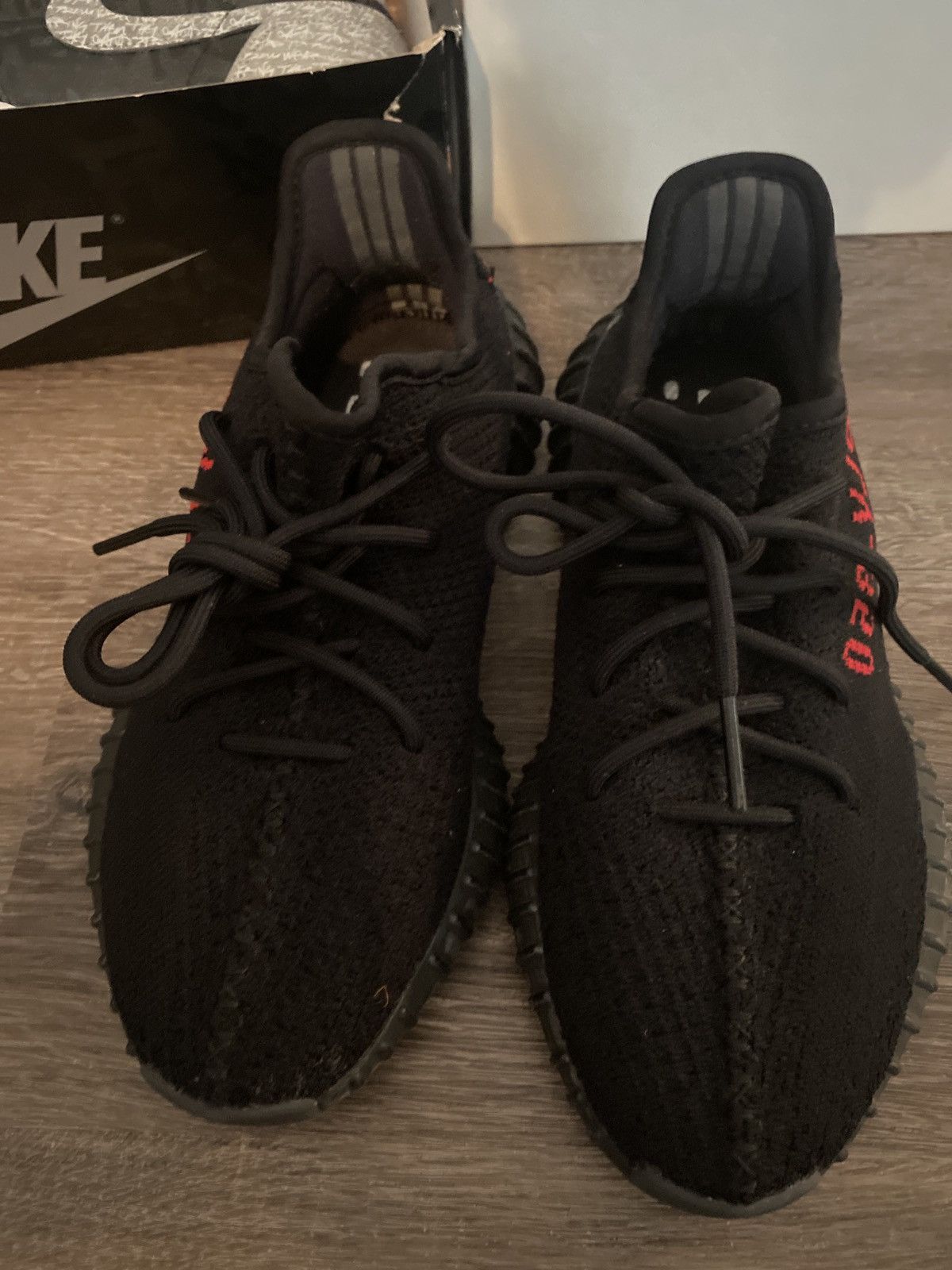 Yeezy Yeezy 350 black n red Size US 8 / EU 41 - 3 Thumbnail
