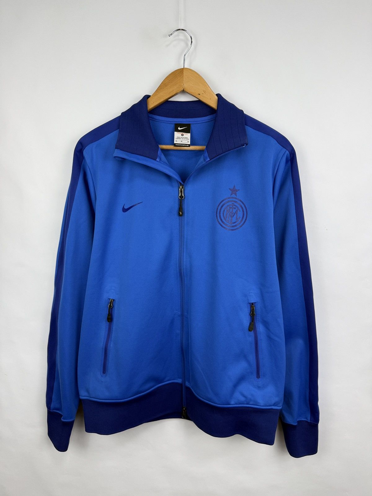 Nike 🇮🇹 Y2K Nike Inter Milan Soccer Jacket Rare Retro Blockore Size US M / EU 48-50 / 2 - 4 Thumbnail