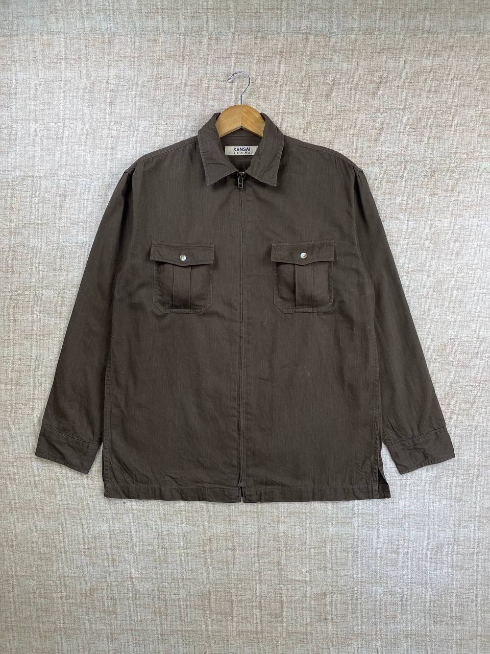 Japanese Brand × Kansai Yamamoto × Vintage Vintage Kansai Jeans Double Pocket Zipper Jacket Size US M / EU 48-50 / 2 - 1 Thumbnail
