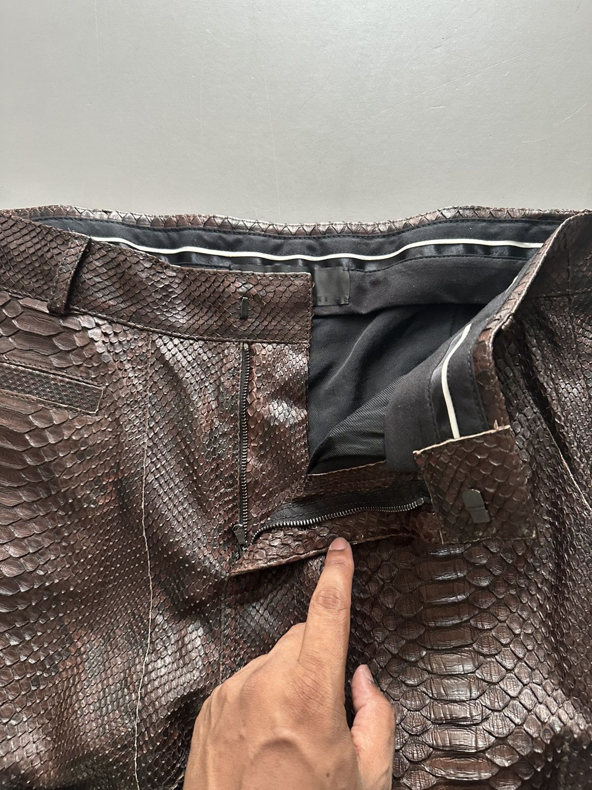 Haider Ackermann 1 of 1 Python Biker Cropped Trousers Size US 30 / EU 46 - 12 Thumbnail