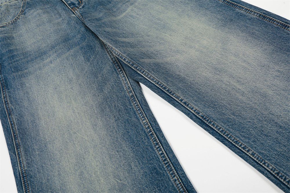Vintage Men's Retro Casual Loose Distressed Washed Gradient Jeans Size US 32 / EU 48 - 4 Thumbnail