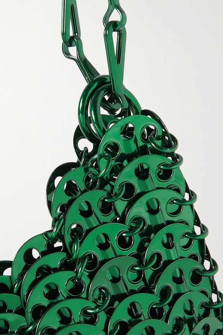 Paco Rabanne Paco Rabanne 1969 Nano chainmail shoulder bag Dark Green Size ONE SIZE - 4 Thumbnail