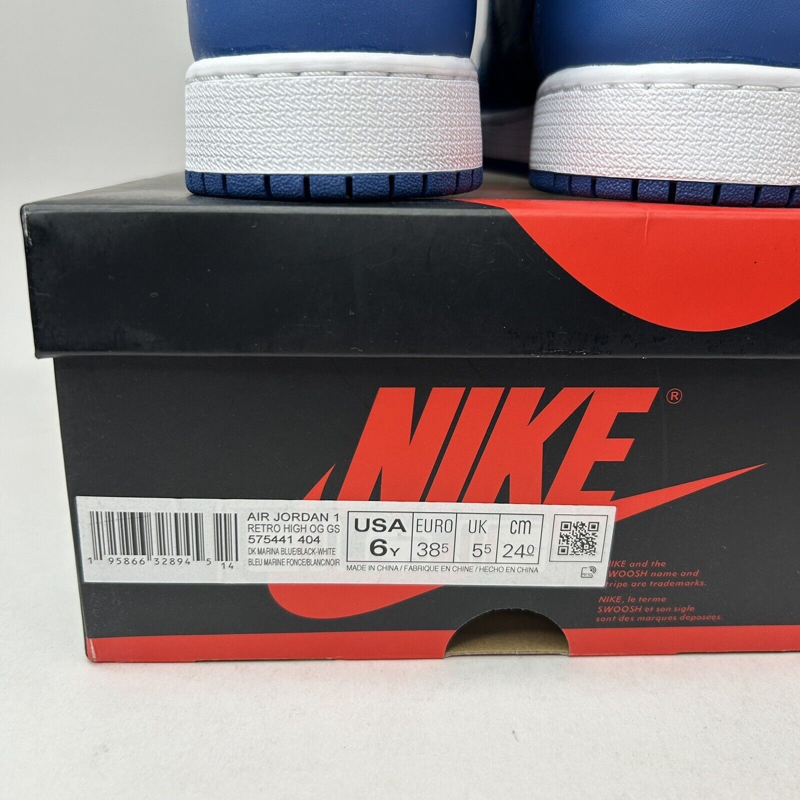 Nike Nike Shoes Air Jordan 1 Retro High OG GS “Dark Marina Blue” Size US 7.5 / IT 37.5 - 5 Thumbnail