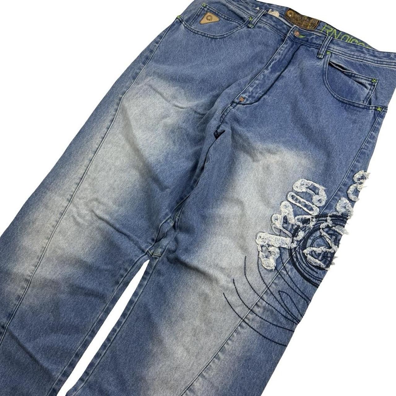 Akademiks Vintage Akademiks Embroidered Baggy Denim Jeans - Waist: 38 Size US 38 / EU 54 - 6 Thumbnail