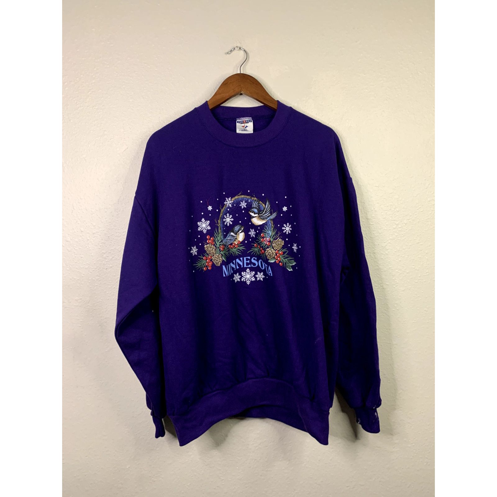 Jerzees Vintage Minnesota Sweatshirt Crewneck XL Purple STAINED 90s Size US XL / EU 56 / 4 - 1 Thumbnail