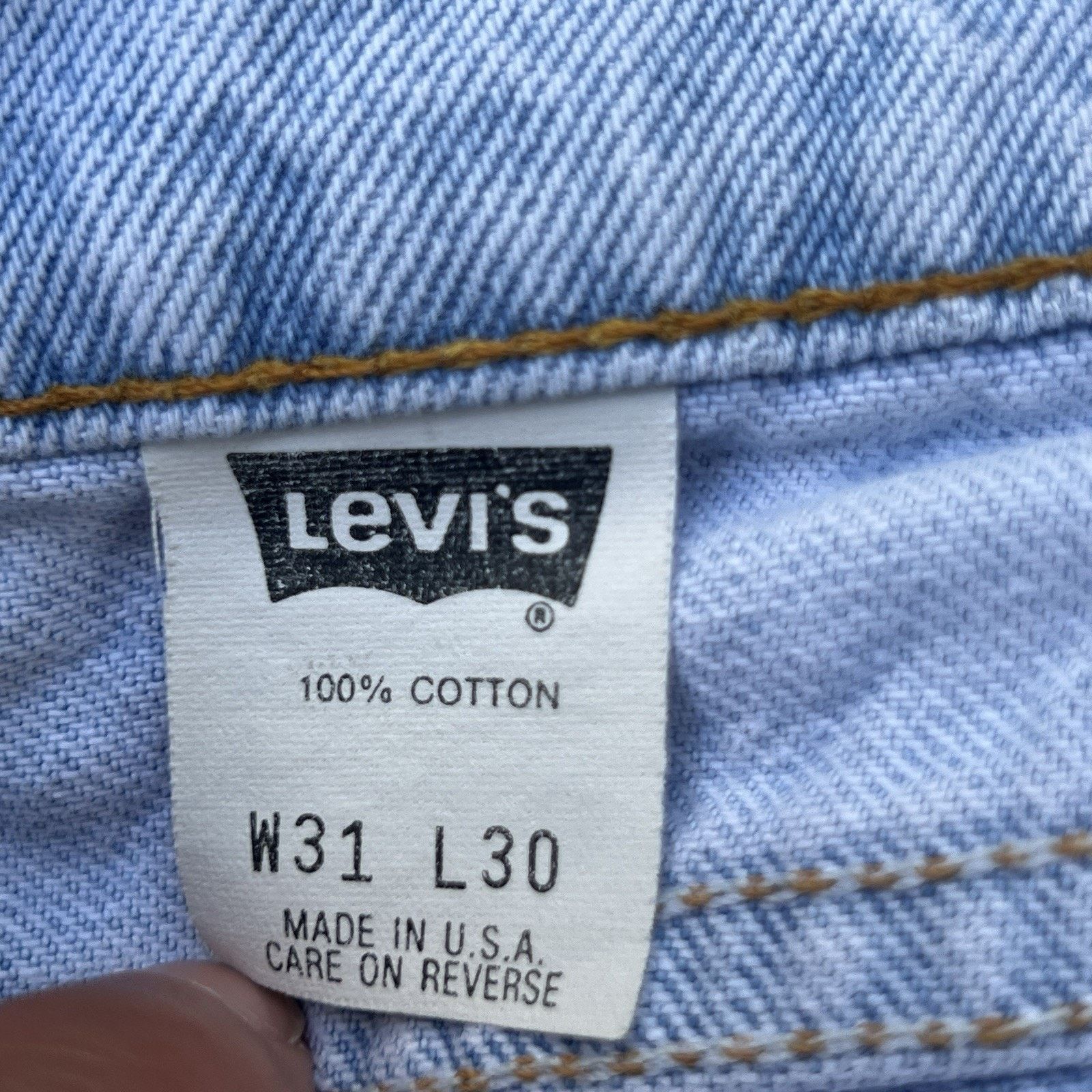 Levi's VTG Levi's 550 31x30 Blue Faded Made in USA Orange Tab 1993 Size US 31 - 10 Thumbnail