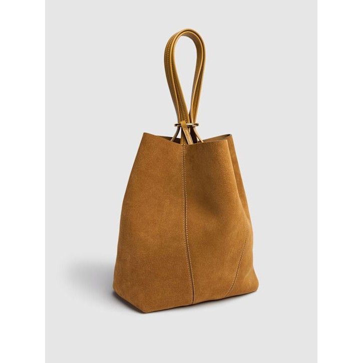 Chloe Chloe Medium Spin Gold Khaki Suede Tote Bag New & Authentic Size ONE SIZE - 5 Thumbnail