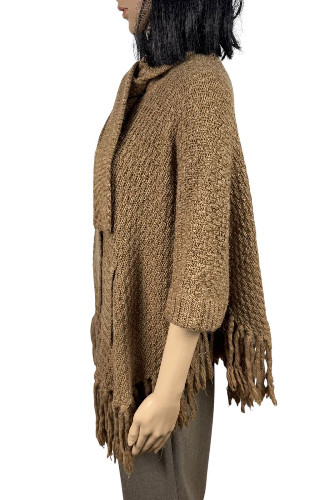 Designer Manoush Fringed Knit Ponco Jacket size M Size M / US 6-8 / IT 42-44 - 6 Thumbnail