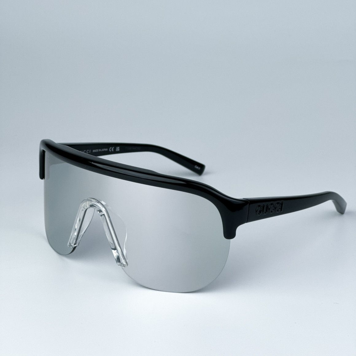 Gucci NEW Gucci GG1645S 003 Mirrored Unisex Mask Sunglasses Size ONE SIZE - 4 Thumbnail