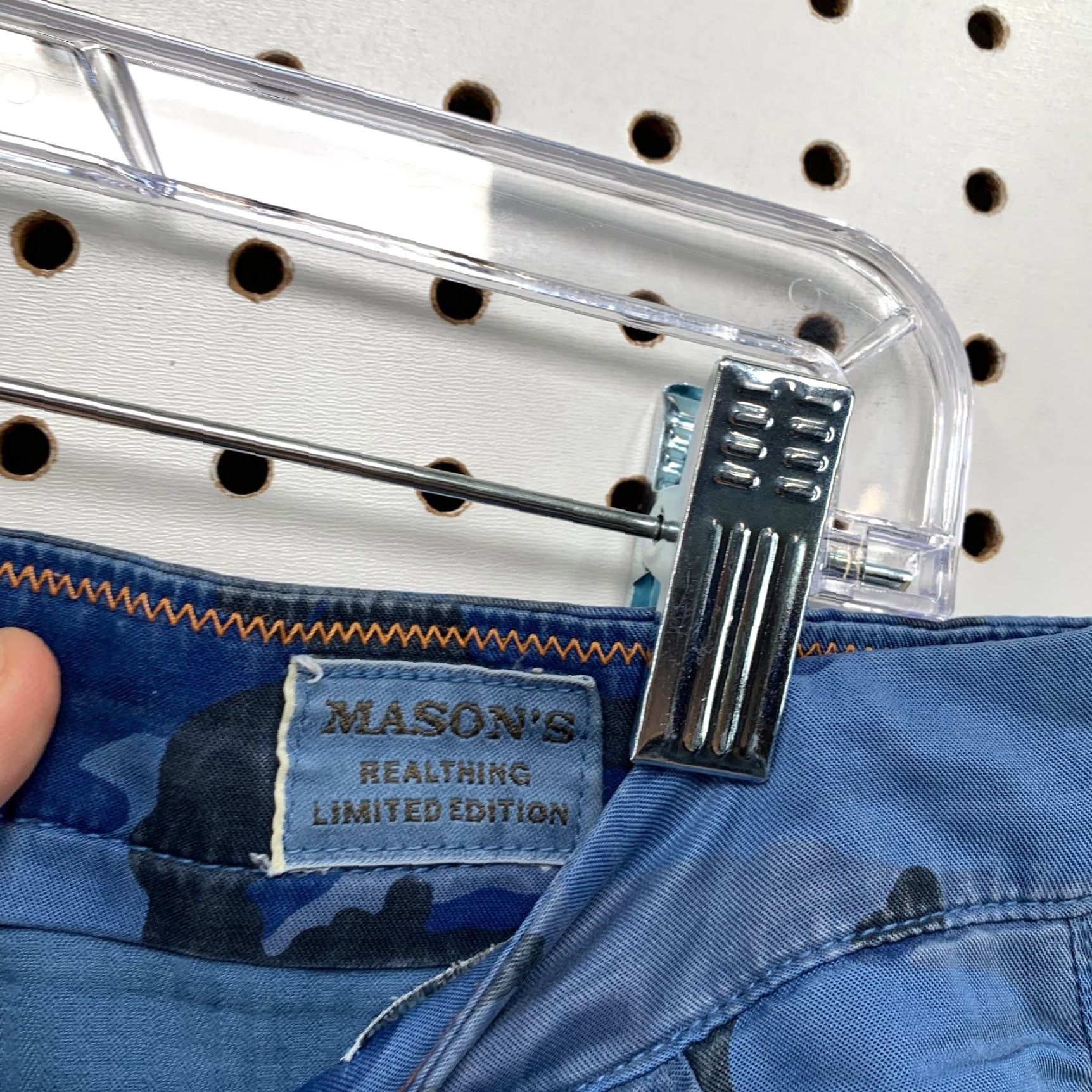 Mason's Mason's Camo Cargo Shorts Mens 30 32x11 Blue Camouflage Realthing Limited Size US 30 / EU 46 - 3 Thumbnail