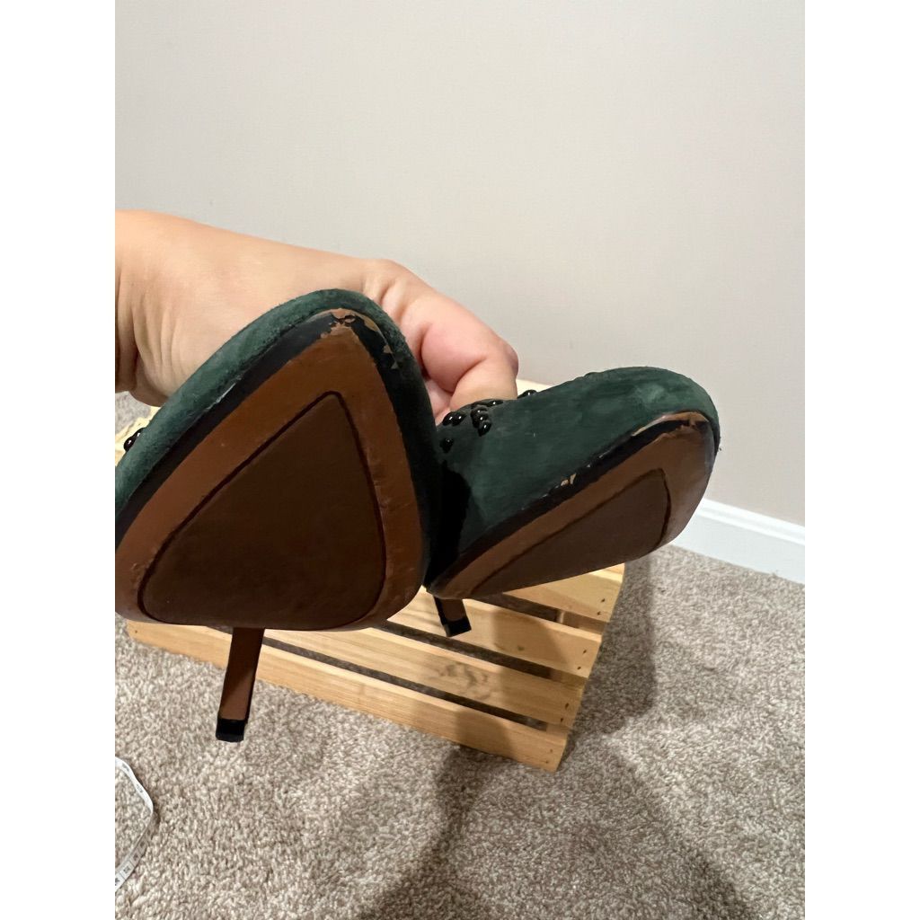 Clarks Clarks Narrative Women's Pump Heels Shoes Suede Dark Green B Size US 7 / IT 37 - 8 Thumbnail