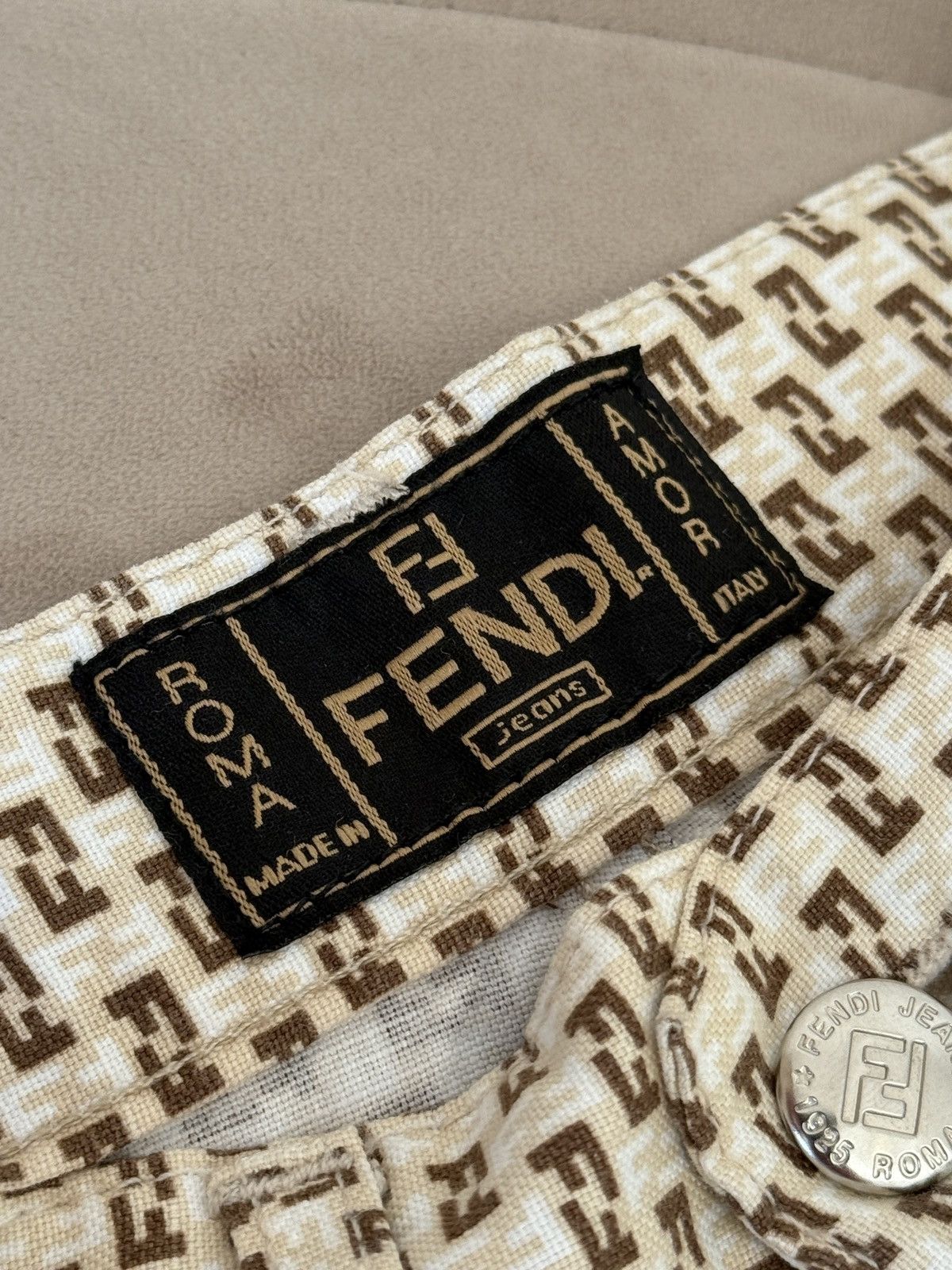 Fendi Vintage Fendi Zucca Monogram Print Trousers - IT 41 Size 28" / US 6 / IT 42 - 6 Thumbnail