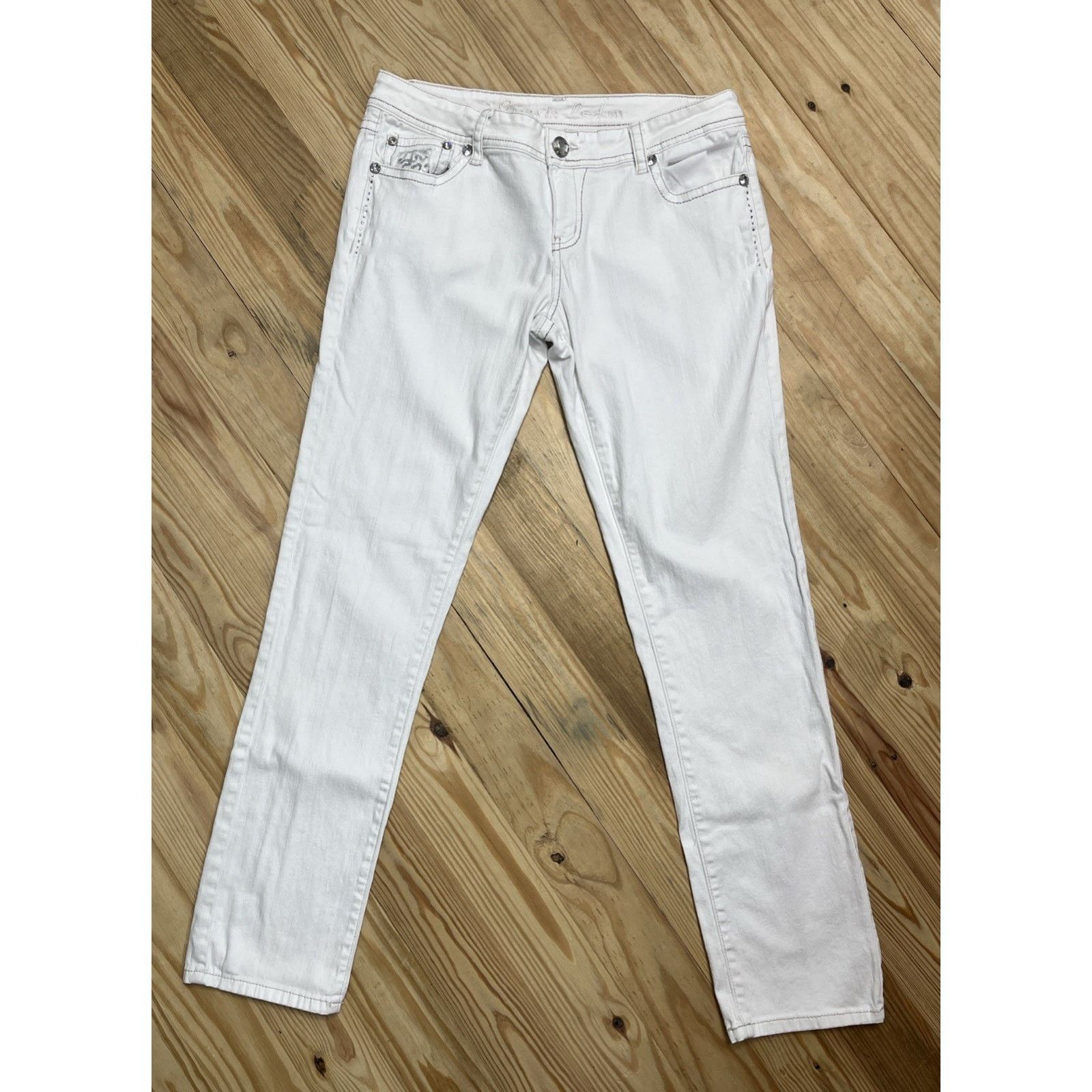 Grace in LA GRACE In LA-Straight Jeans Rhinestones Women's Sz 13 Size 36" / US 14 / IT 50 - 1 Thumbnail