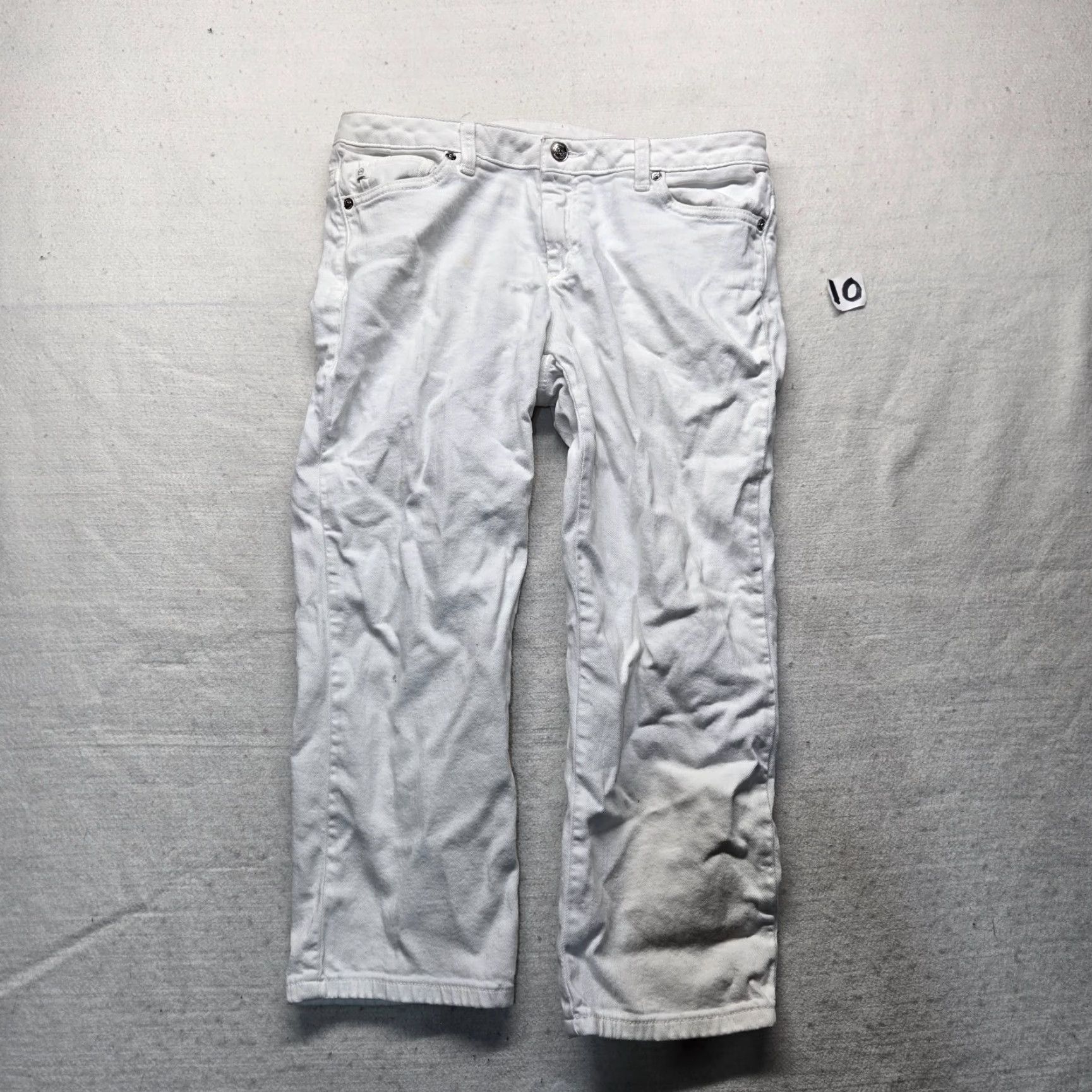Michael Kors Michael Kors Pants Chino 98% Cotton White Pockets Belted Slimming Adult Women's Size 8 Womens Size 30" / US 8 / IT 44 - 2 Thumbnail