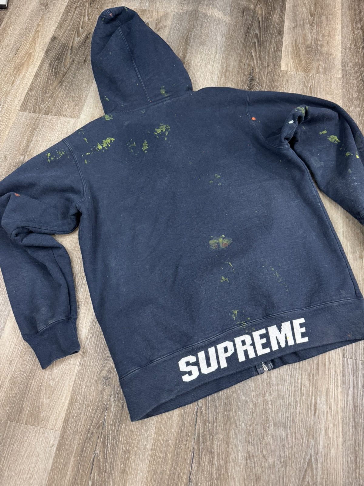 Supreme SUPREME DISTRESSED ZIP UP HOODED SWEATSHIRT XL PAINTED Size US XL / EU 56 / 4 - 7 Thumbnail