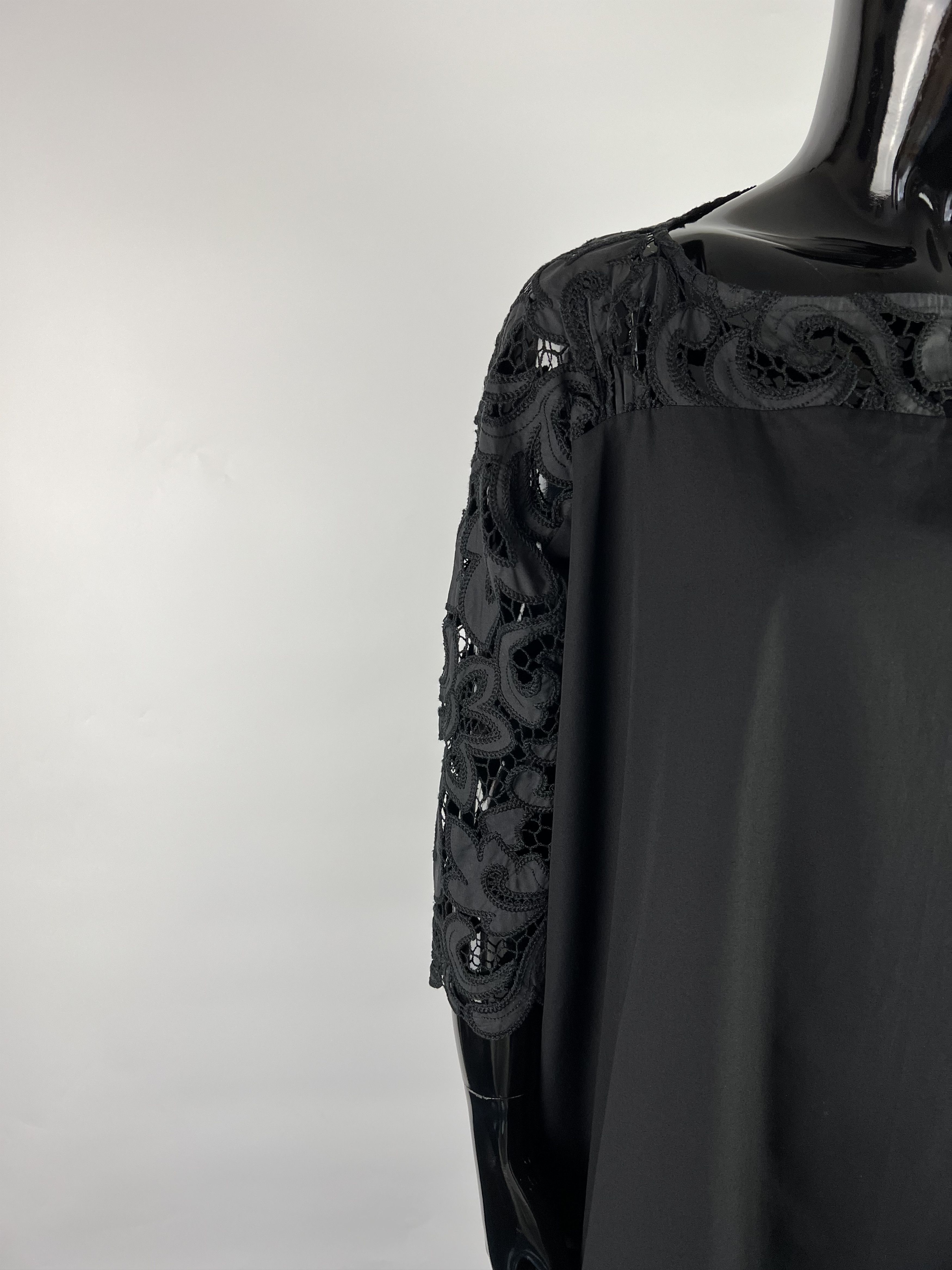 Dries Van Noten Dries Van Noten Black Cotton Lace Dress Size M Size M / US 6-8 / IT 42-44 - 3 Thumbnail
