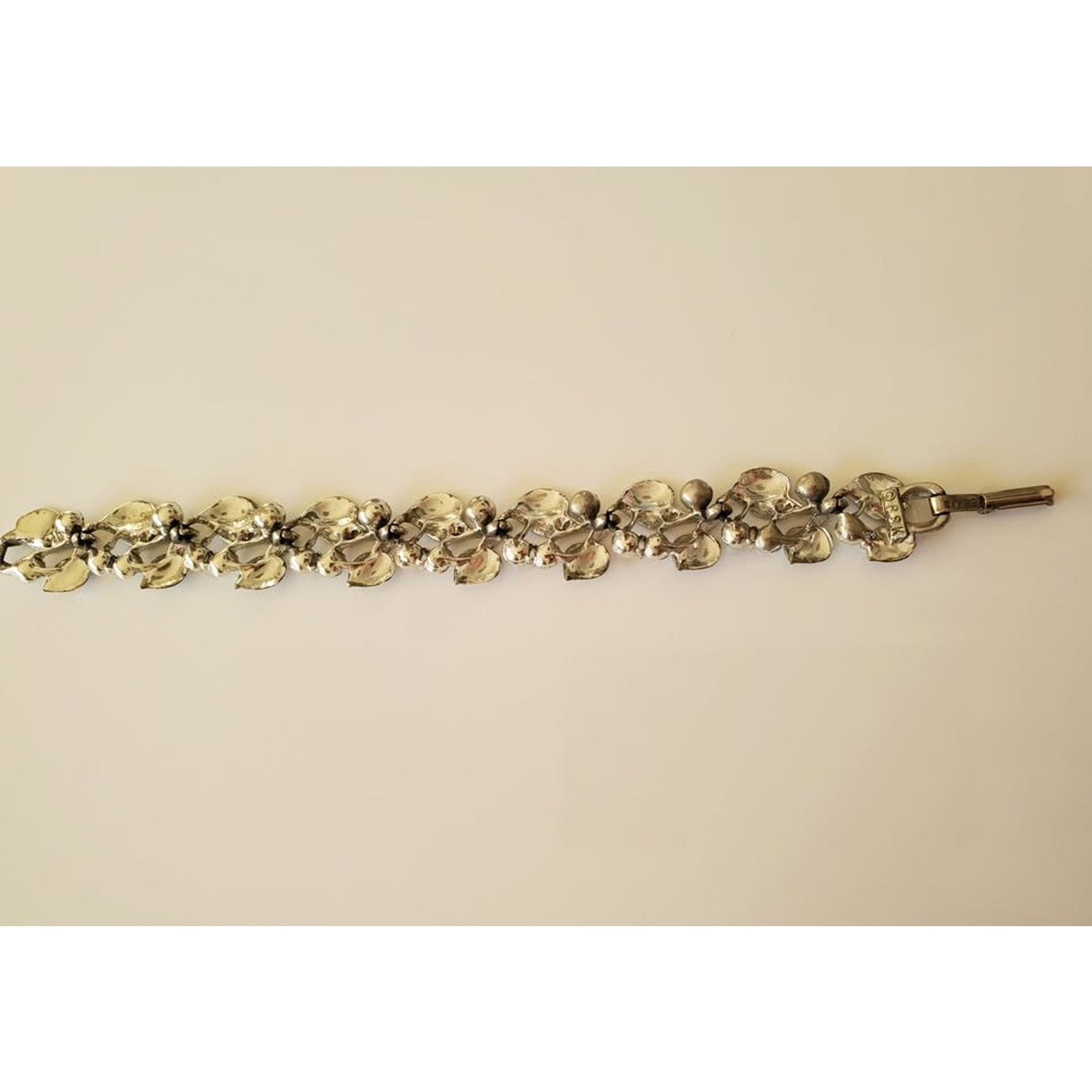 Other Vintage 1960s BSK AB Clear Rhinestone Floral Bracelet Size ONE SIZE - 2 Thumbnail