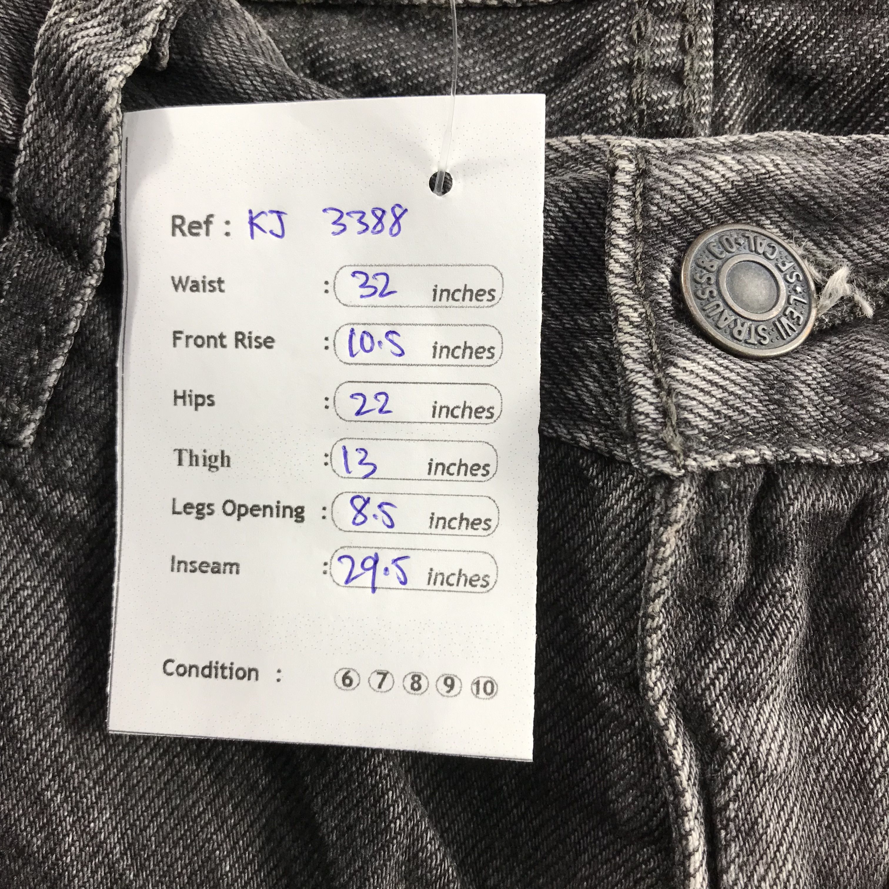 Levi's Vintage Y2K Levis Jeans Faded Black Wide Legs Denim KJ3388 Size US 29 - 16 Thumbnail