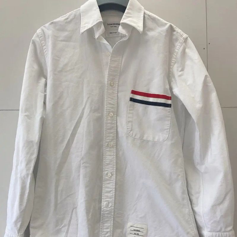 Thom Browne Thom Browne Classic White Cotton Men's Shirt 0089 Size US XS / EU 42 / 0 - 1 Thumbnail
